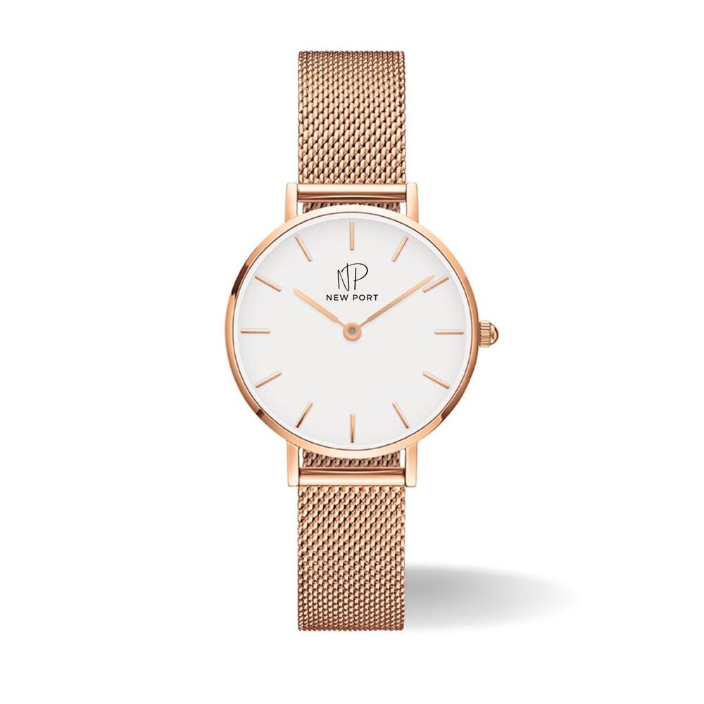 Relógio Feminino Analógico Casual Elegante Rosé New Port Rosé 1