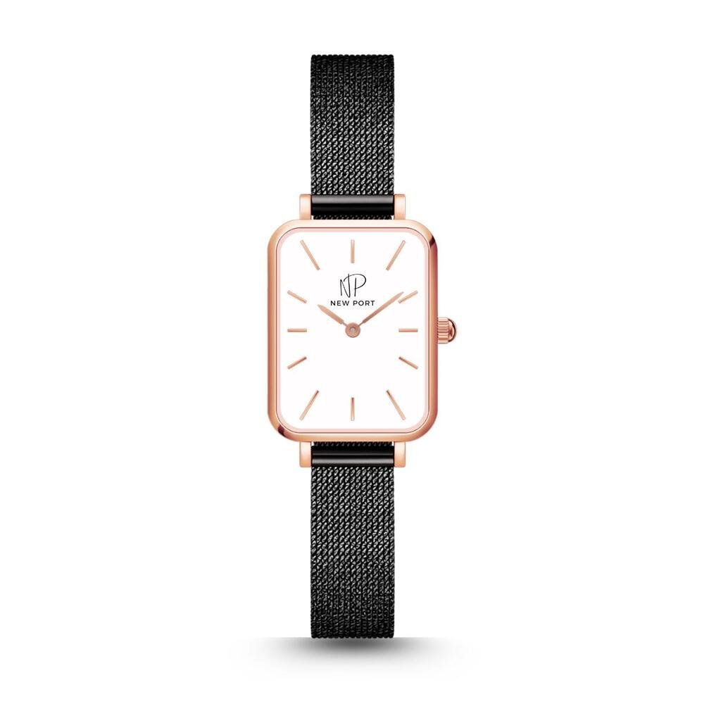 Relógio Feminino Quadrado Casual Elegante De Pulso New Port