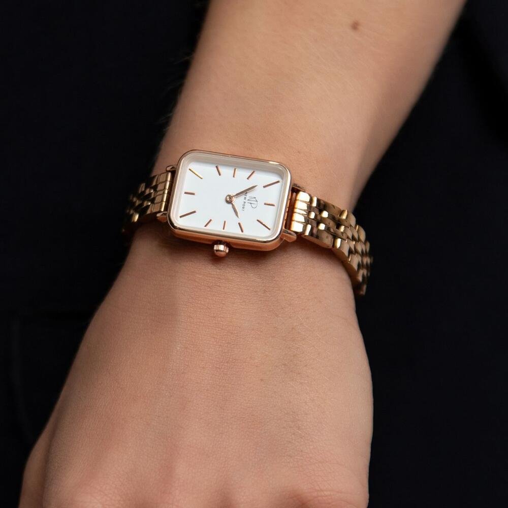 Relógio Feminino Quadrado Delicado Elegante Rose New Port Rosé 2
