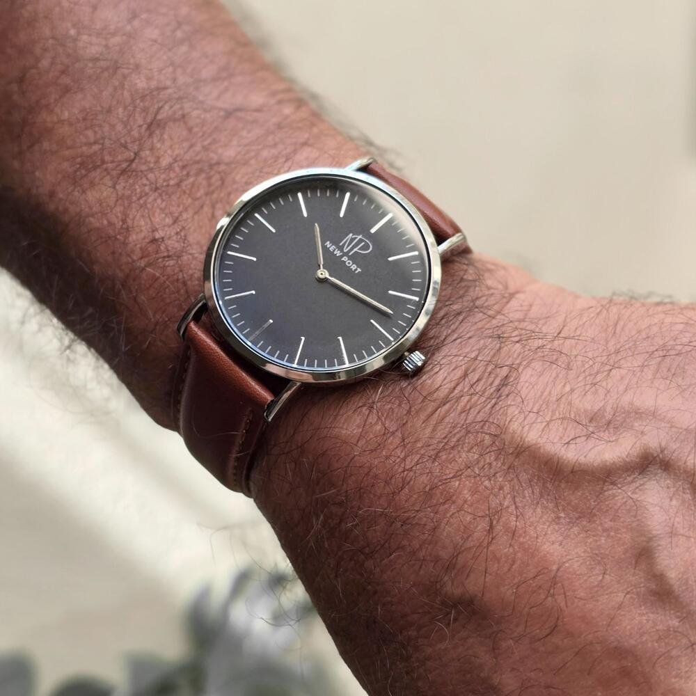 Relógio Masculino Analógico Casual Fundo Preto New Port 40mm Preto 2