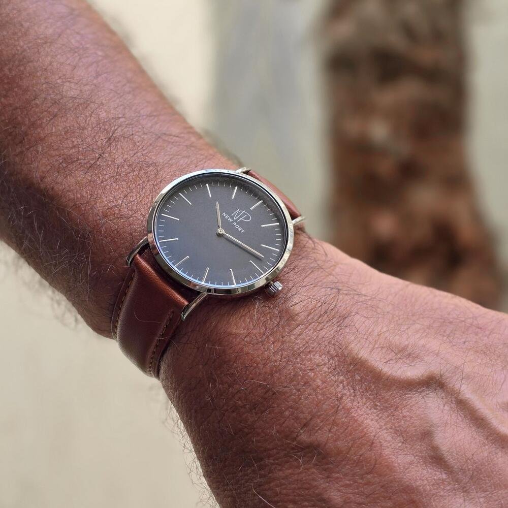 Relógio Masculino Analógico Casual Fundo Preto New Port 40mm Preto 4