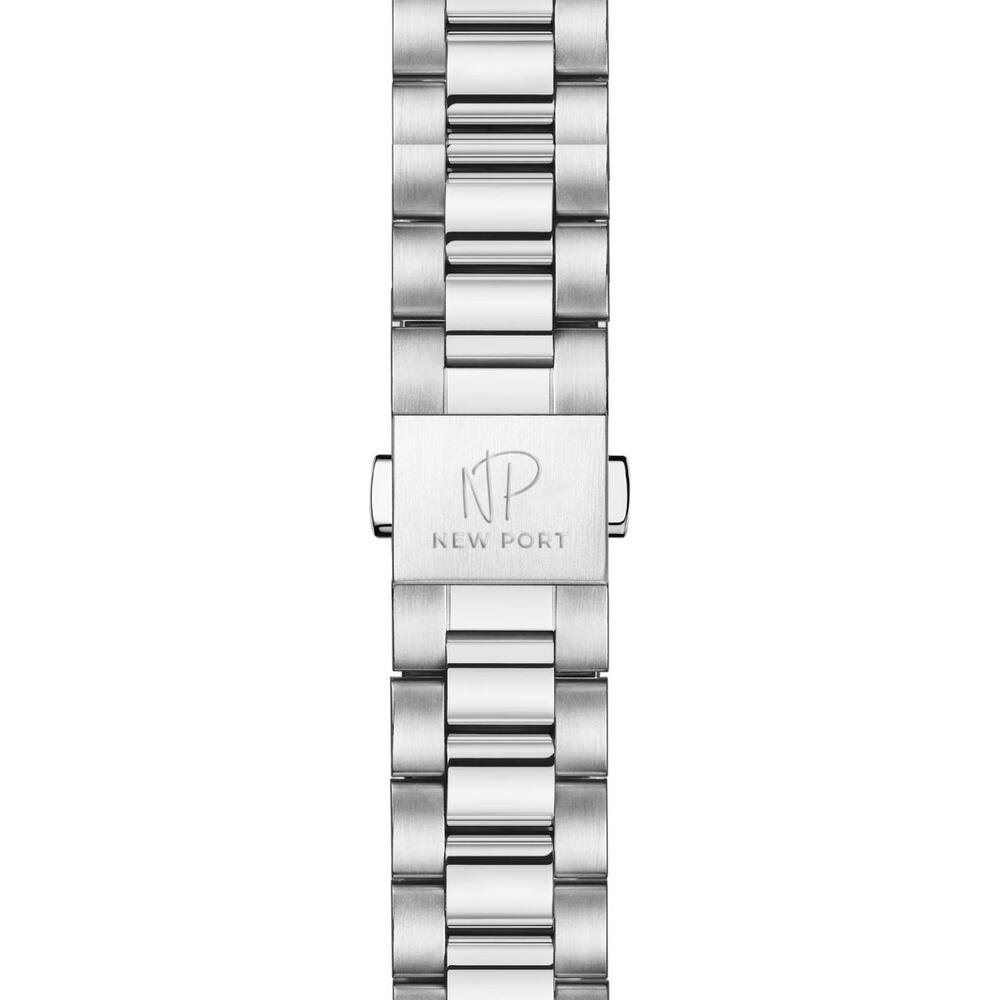 Relógio Masculino Casual Analógico Elegante Robusto New Port Prata 6