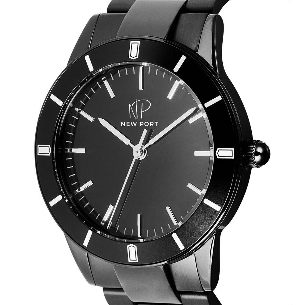 Relógio Masculino Preto Casual Analógico Elegante New Port Preto 4