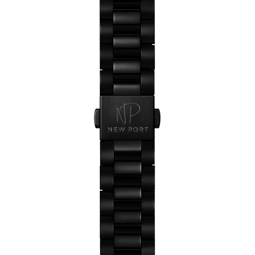 Relógio Masculino Preto Casual Analógico Elegante New Port Preto 5