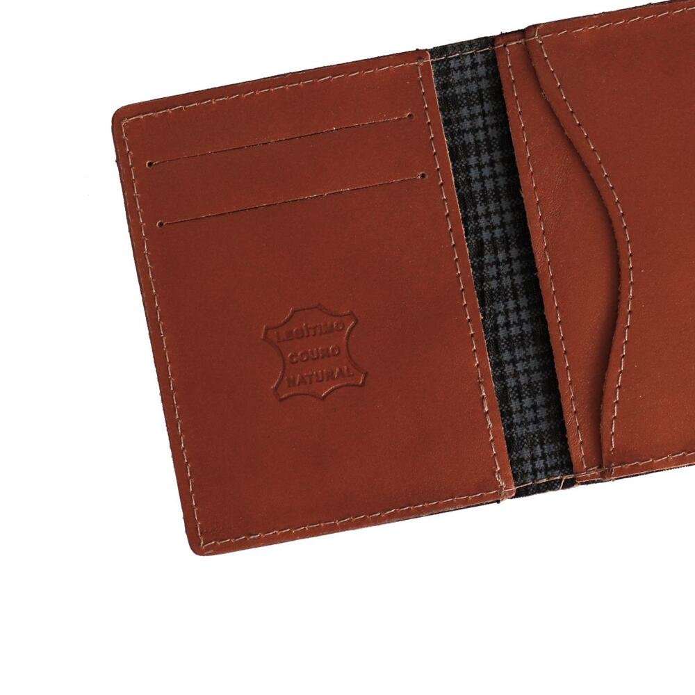 Carteira Vertical de Couro Legítimo Marrom  Marrom 6