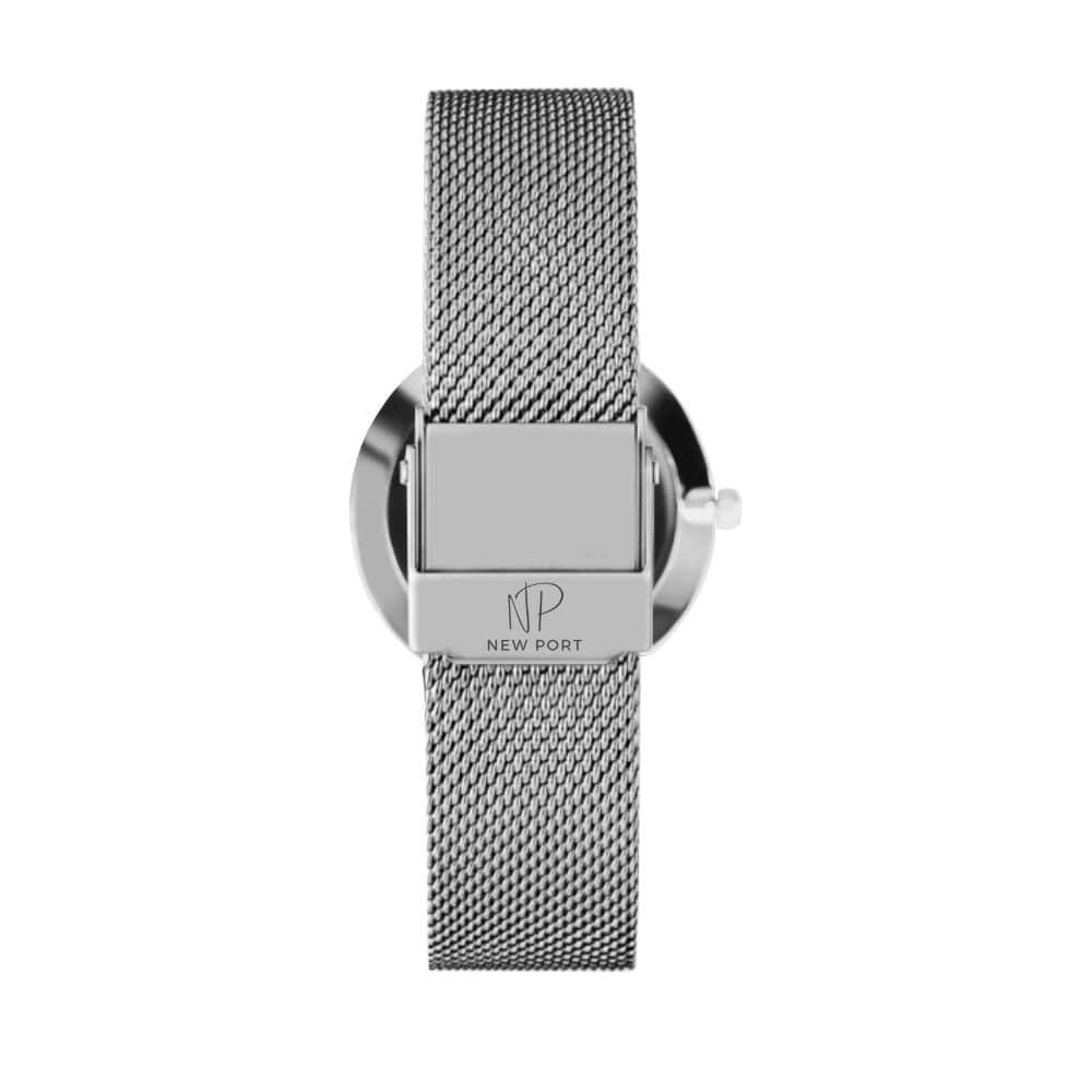 Relógio Feminino Prata Casual 32mm Com Bracelete New Port Prata 6