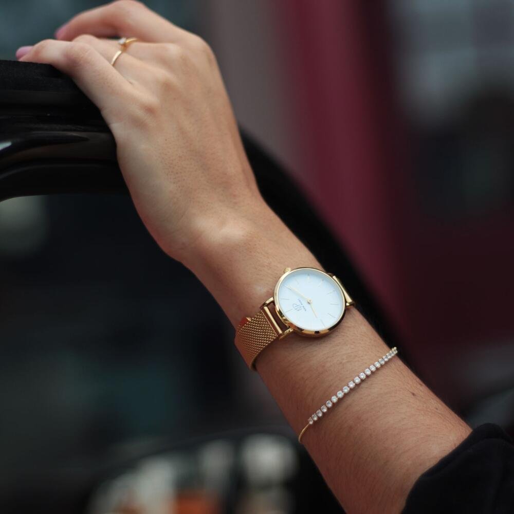 Relógio Feminino Dourado Casual Sofisticado New Port 32mm Dourado 4