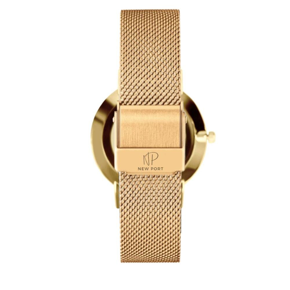 Relógio Feminino Dourado Casual Sofisticado New Port 32mm Dourado 8
