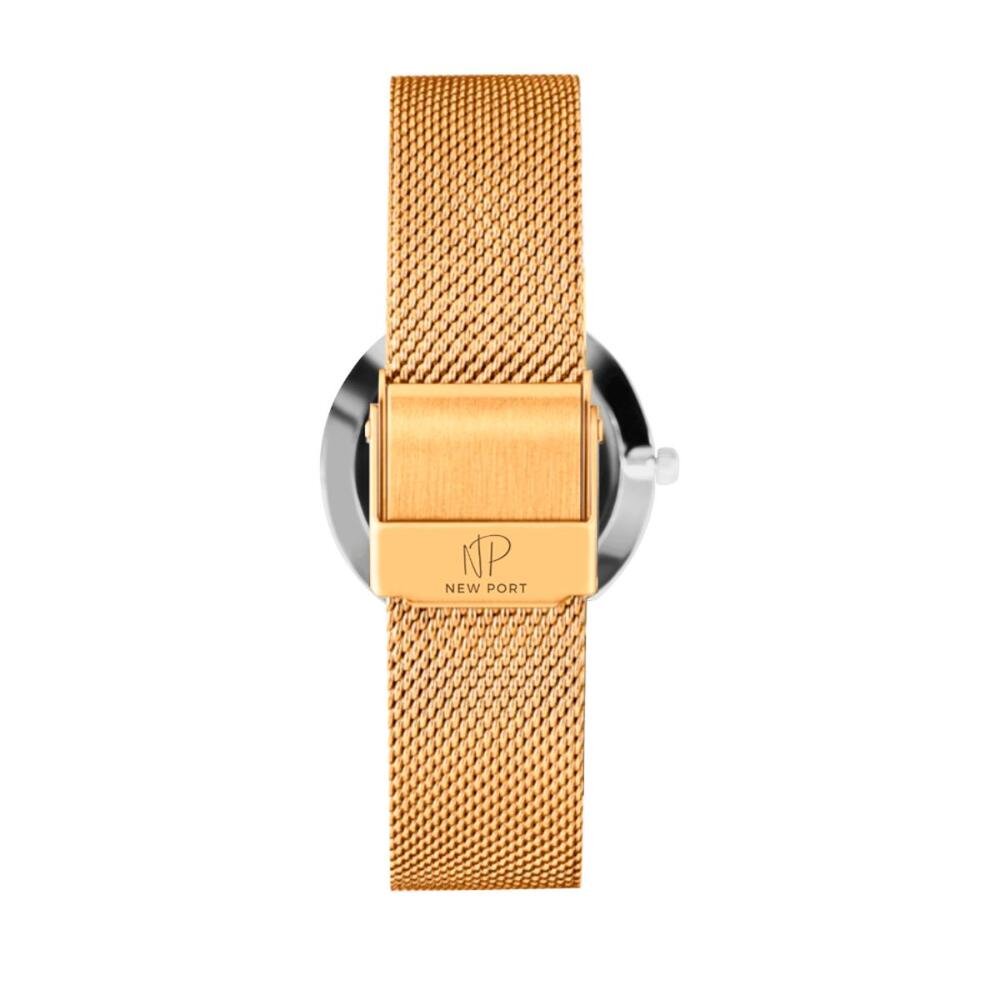 Relógio Feminino Casual Minimalista 32mm Com 2 Braceletes Dourado 6