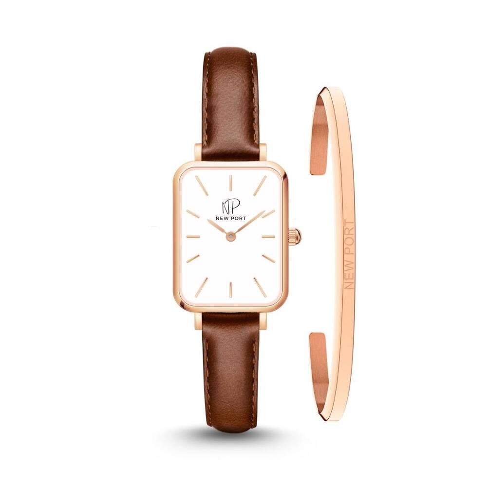 Relógio Feminino Quadrado Rose Sofisticado 