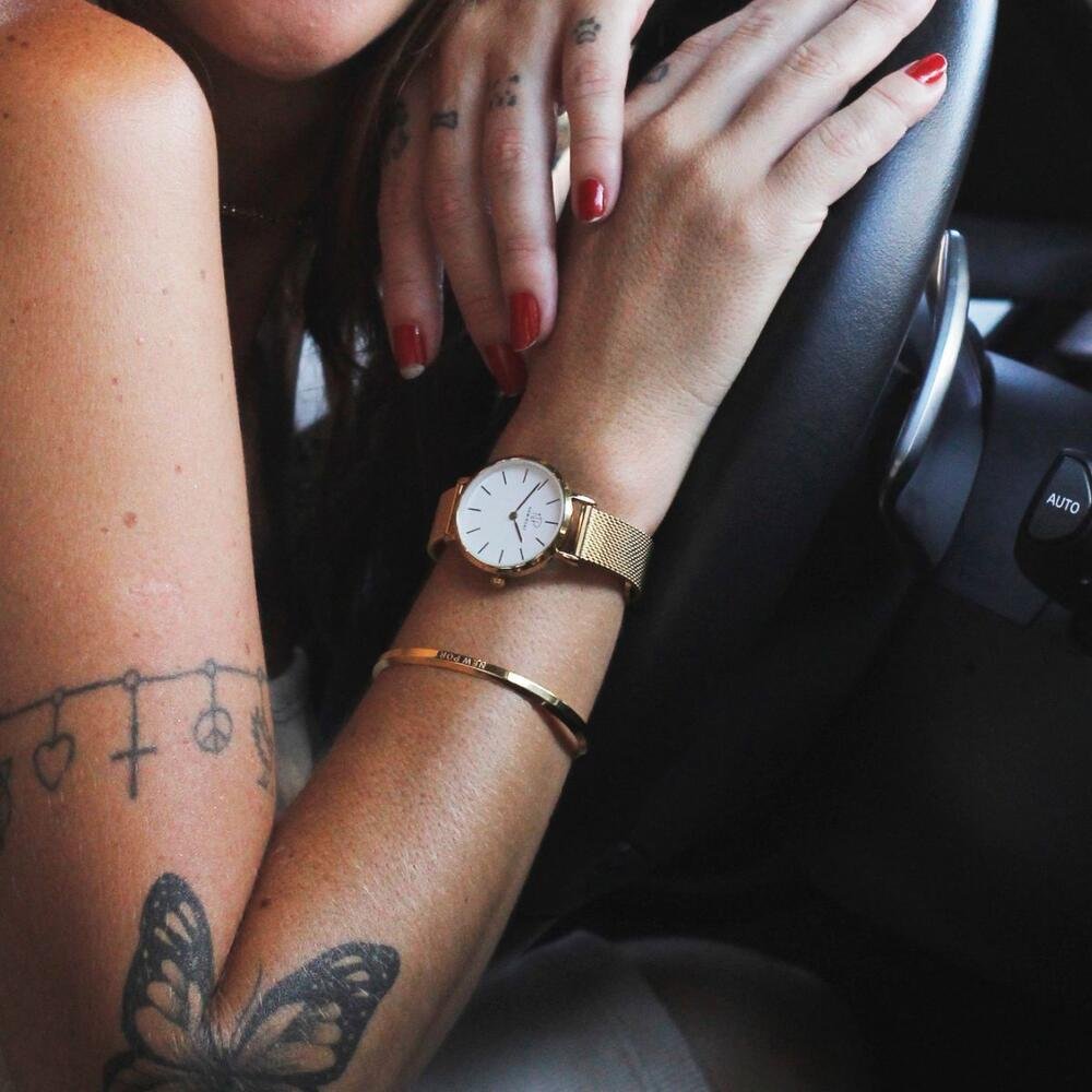 Relógio Dourado Elegant 32 e  Bracelete Ajustável. Dourado 7