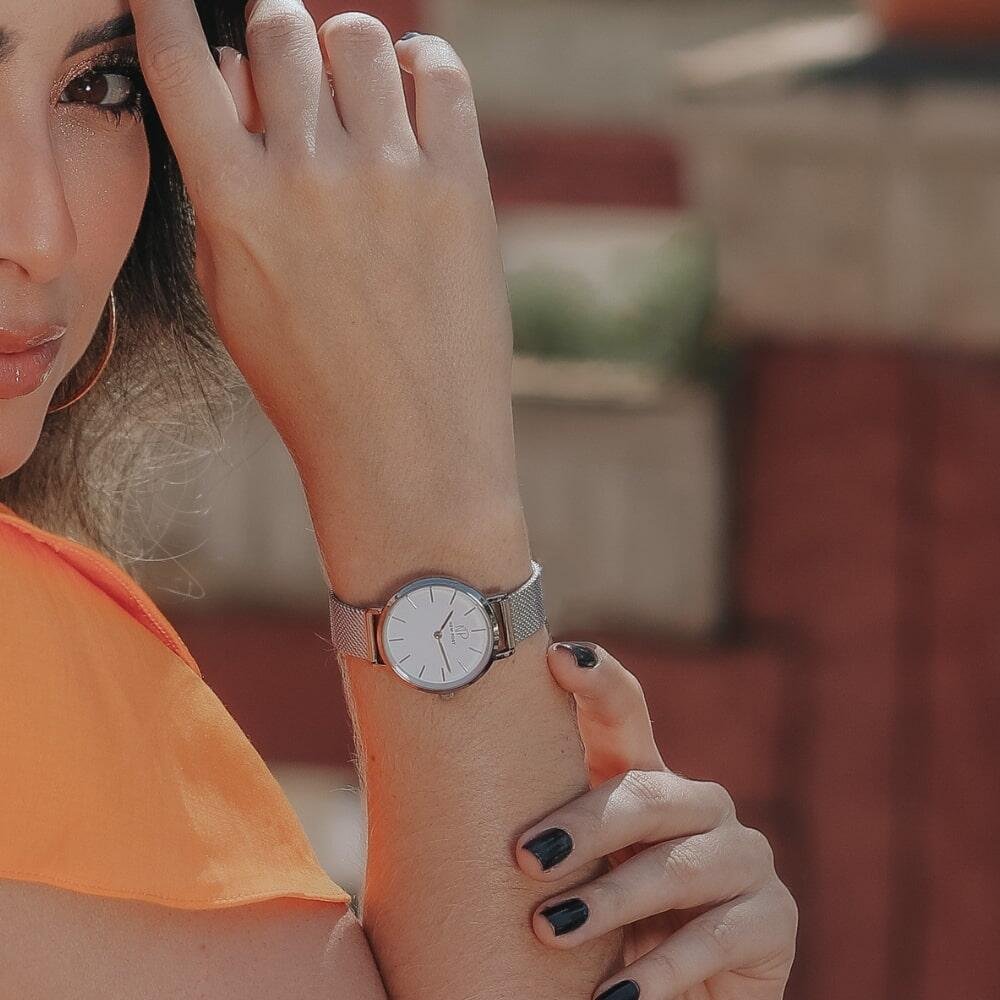 Relógio Analógico Sofisticado Prata New Port 32mm Prata 4