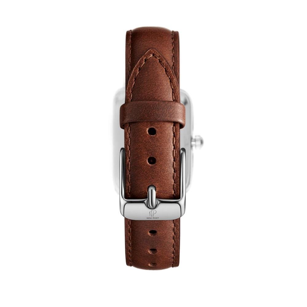 Relógio Quadrado Feminino Pulseira Marrom Analógico Elegante Marrom 5