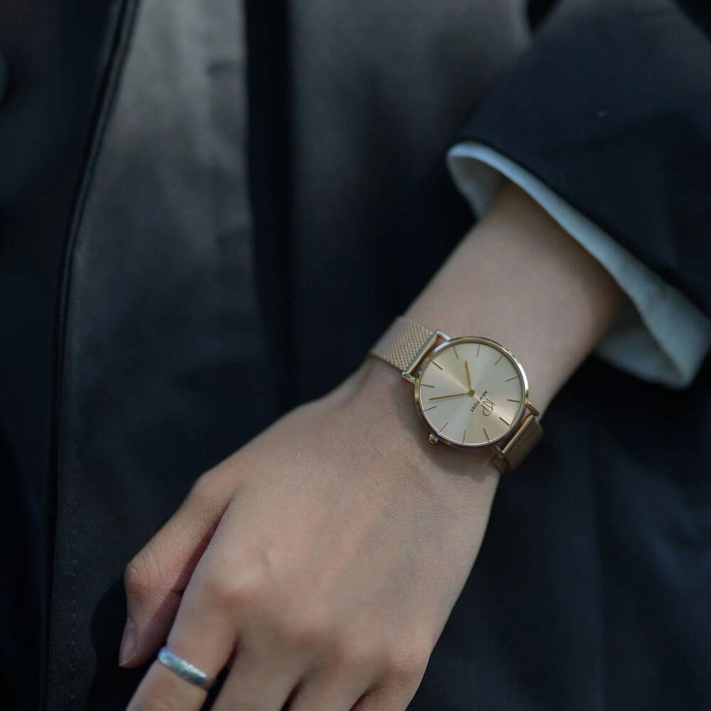 Relógio Feminino Dourado Delicado Casual Elegante New Port Dourado 2