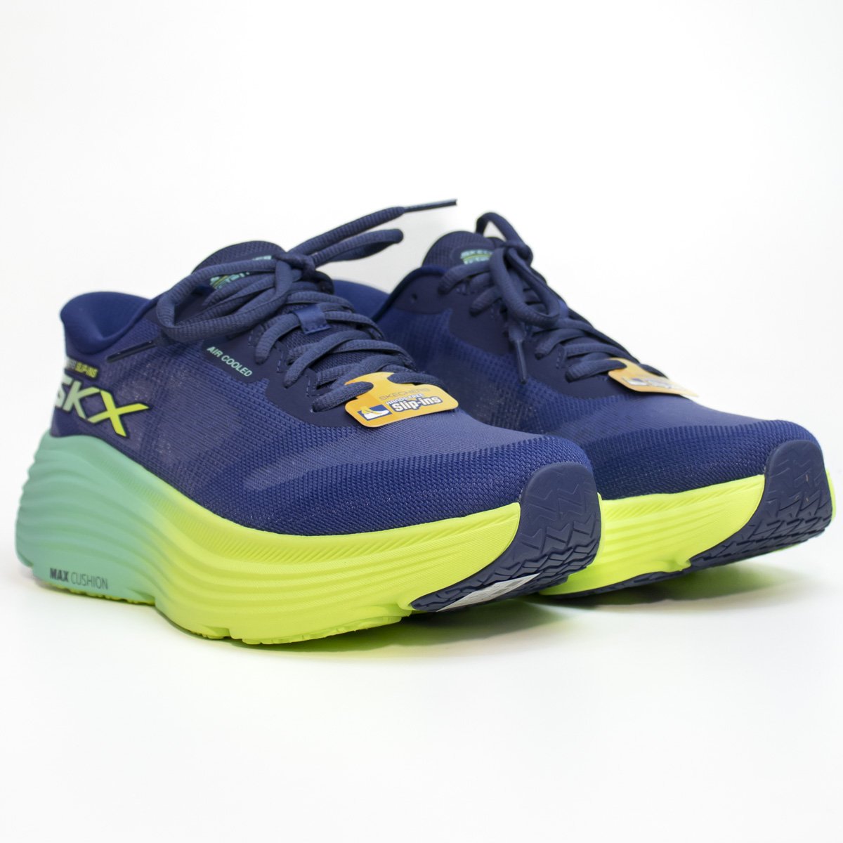 Tênis Skechers Max Cushioning Endeavour Hallandale Feminino Azul Marinho/Verde 2