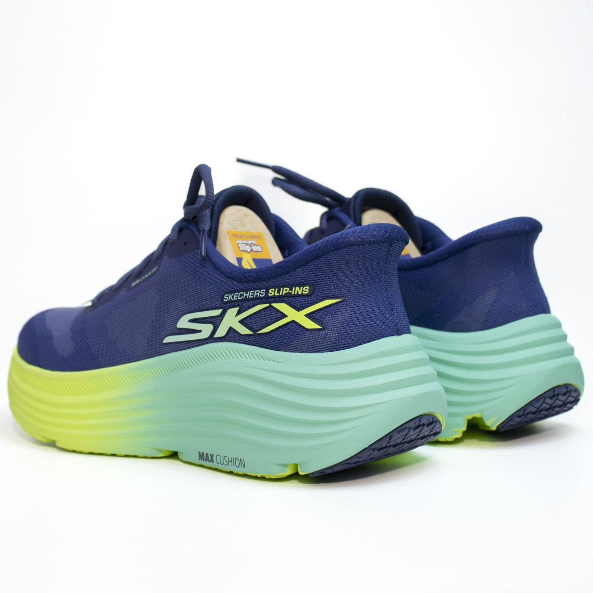 Tênis Skechers Max Cushioning Endeavour Hallandale Feminino Azul Marinho/Verde 3