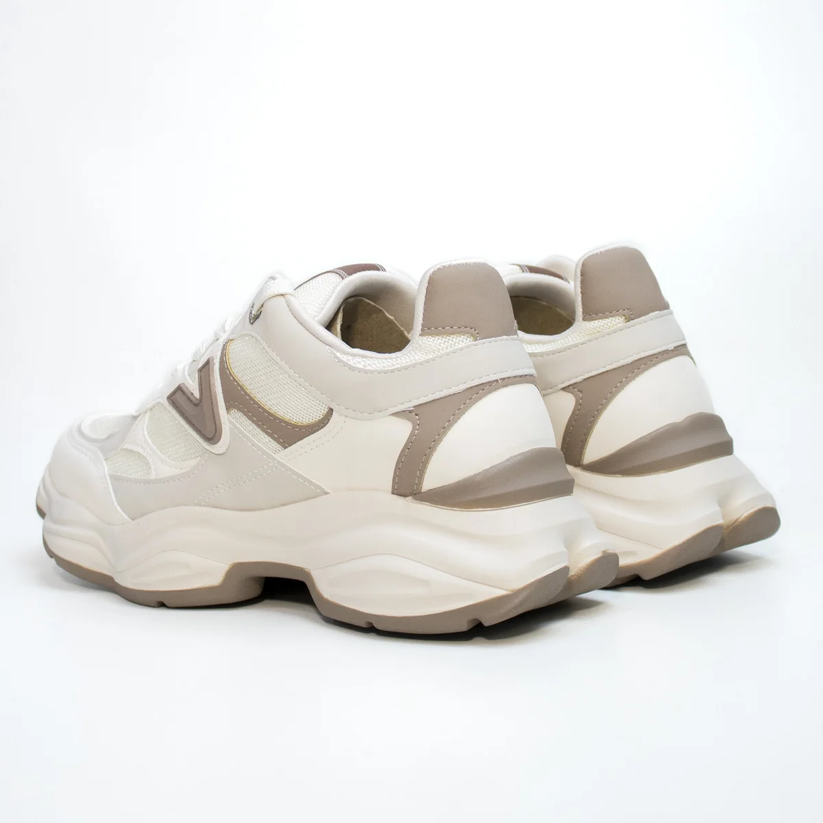 Tênis Via Marte Feminino Casual 158-023 Bege/Marrom 3