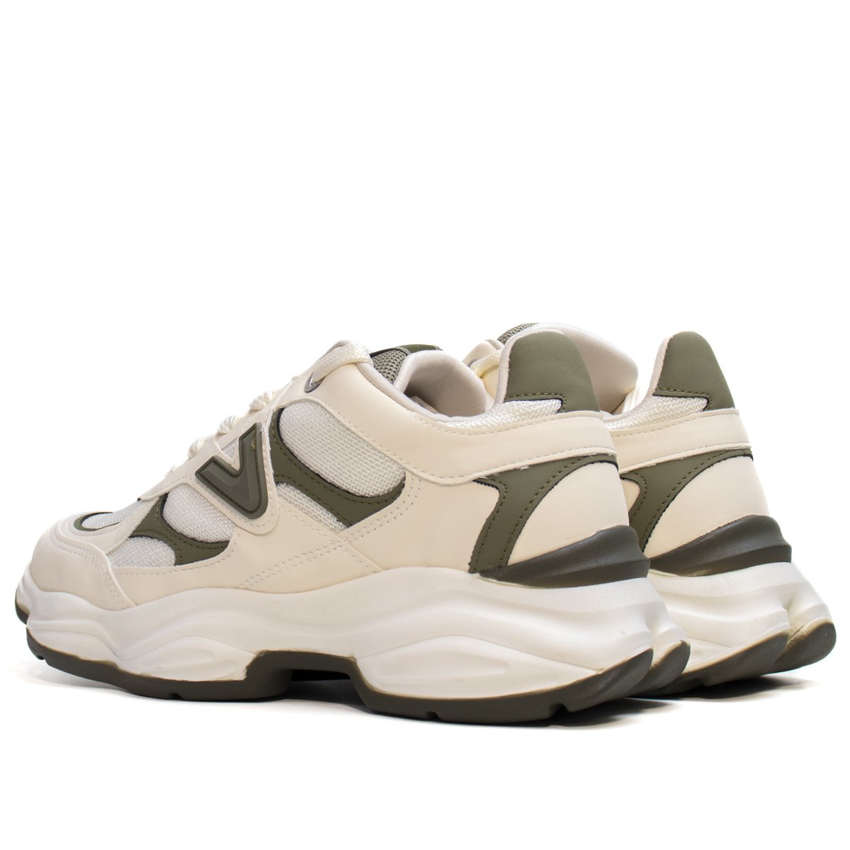 Tênis Via Marte Feminino Casual 158-023 Bege/Verde 3