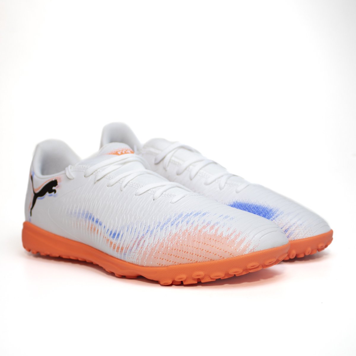 Chuteira Puma Future 8 Play Unissex Society Branco/Laranja 3