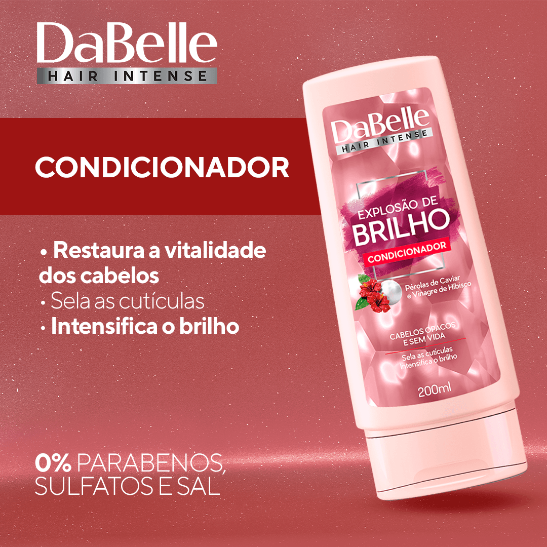 Condicionador Explosão de Brilho Dabelle Hair 200ml 200ml 3