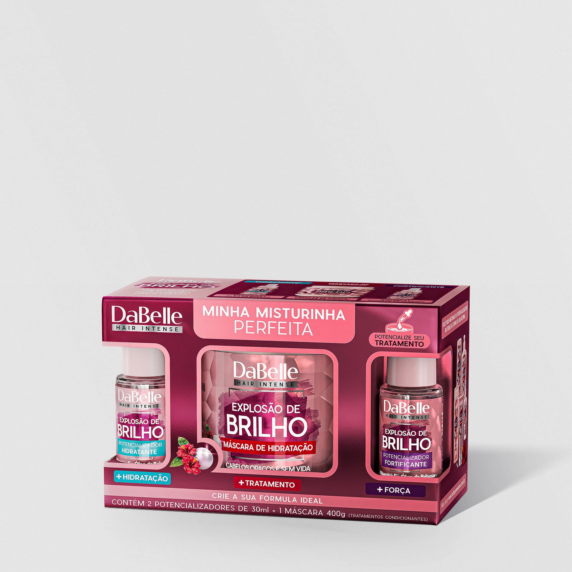 DaBelle Kit Hidratação Fortificante 3 Produtos - Explosão De Brilho ÚNICO 4