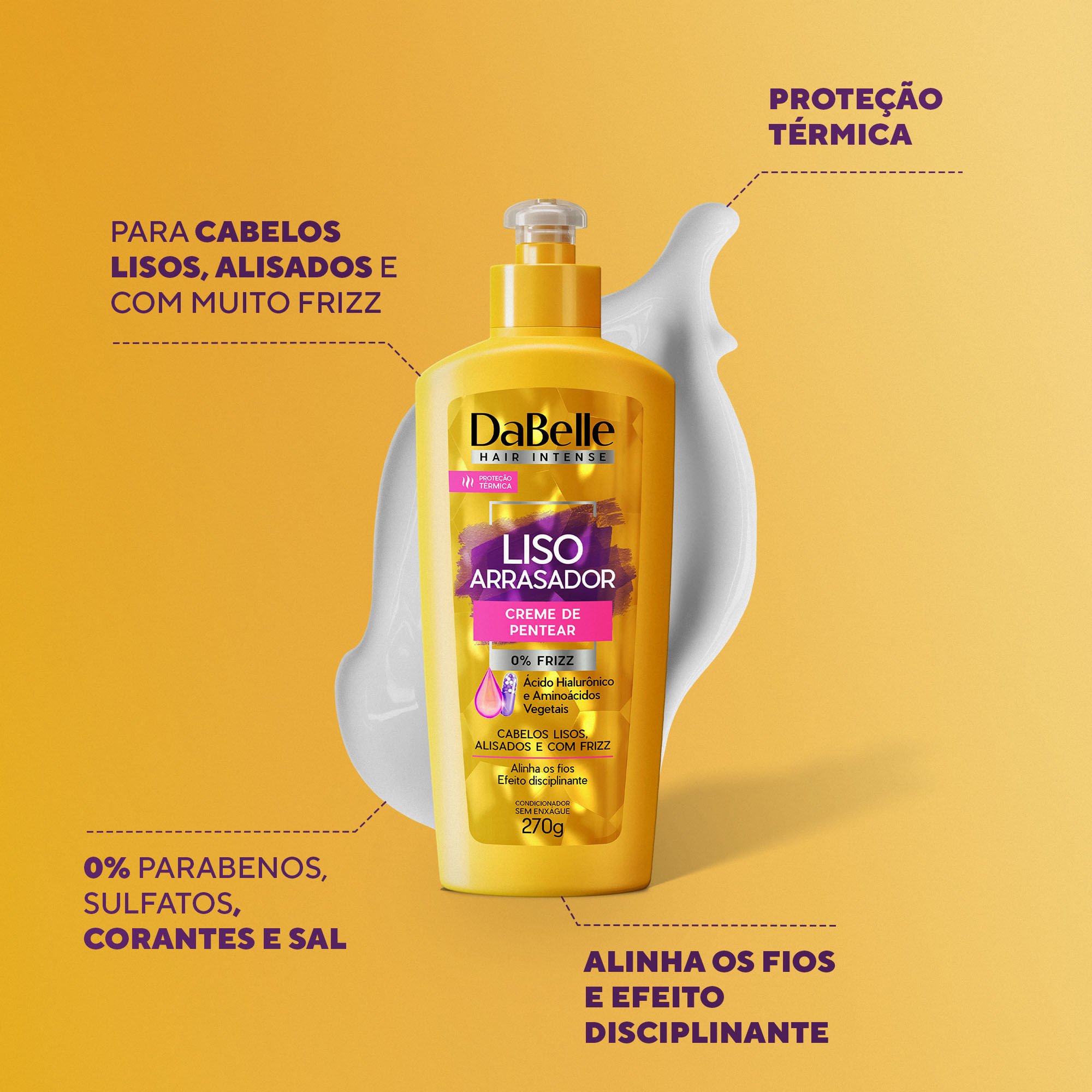 DaBelle Creme de Pentear 270g - Liso Arrasador 270g 2