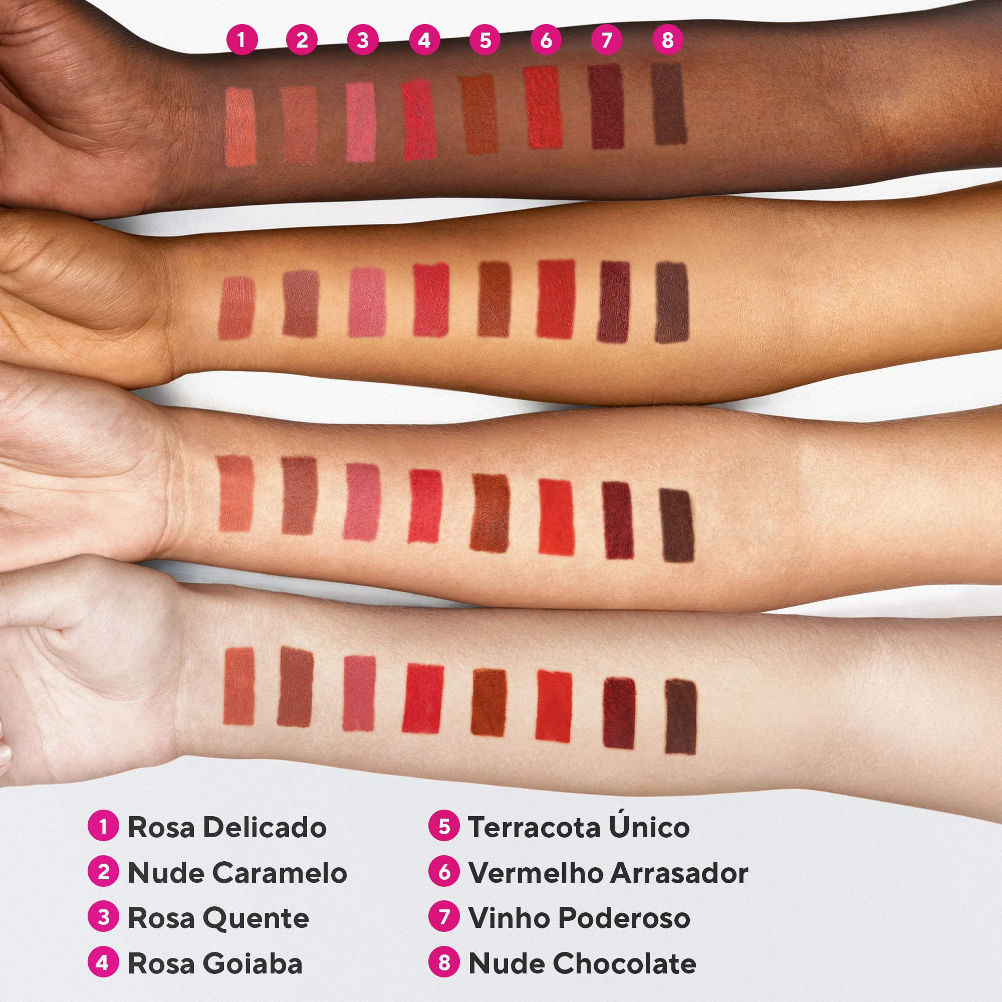 Batom Líquido Matte Mix Bifásico DaBelle Beauty - Rosa Quente Rosa Quente 6