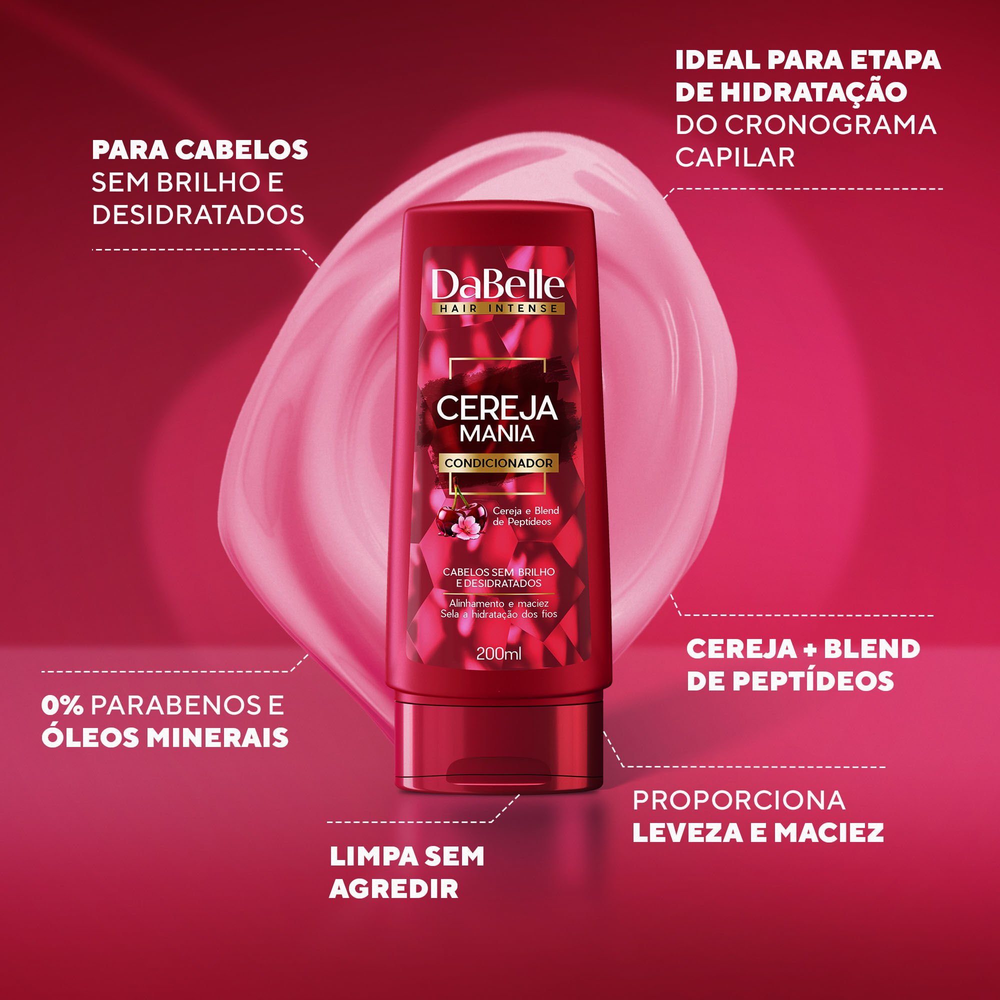 Condicionador Cereja Mania 200ml - DaBelle 200ml 2