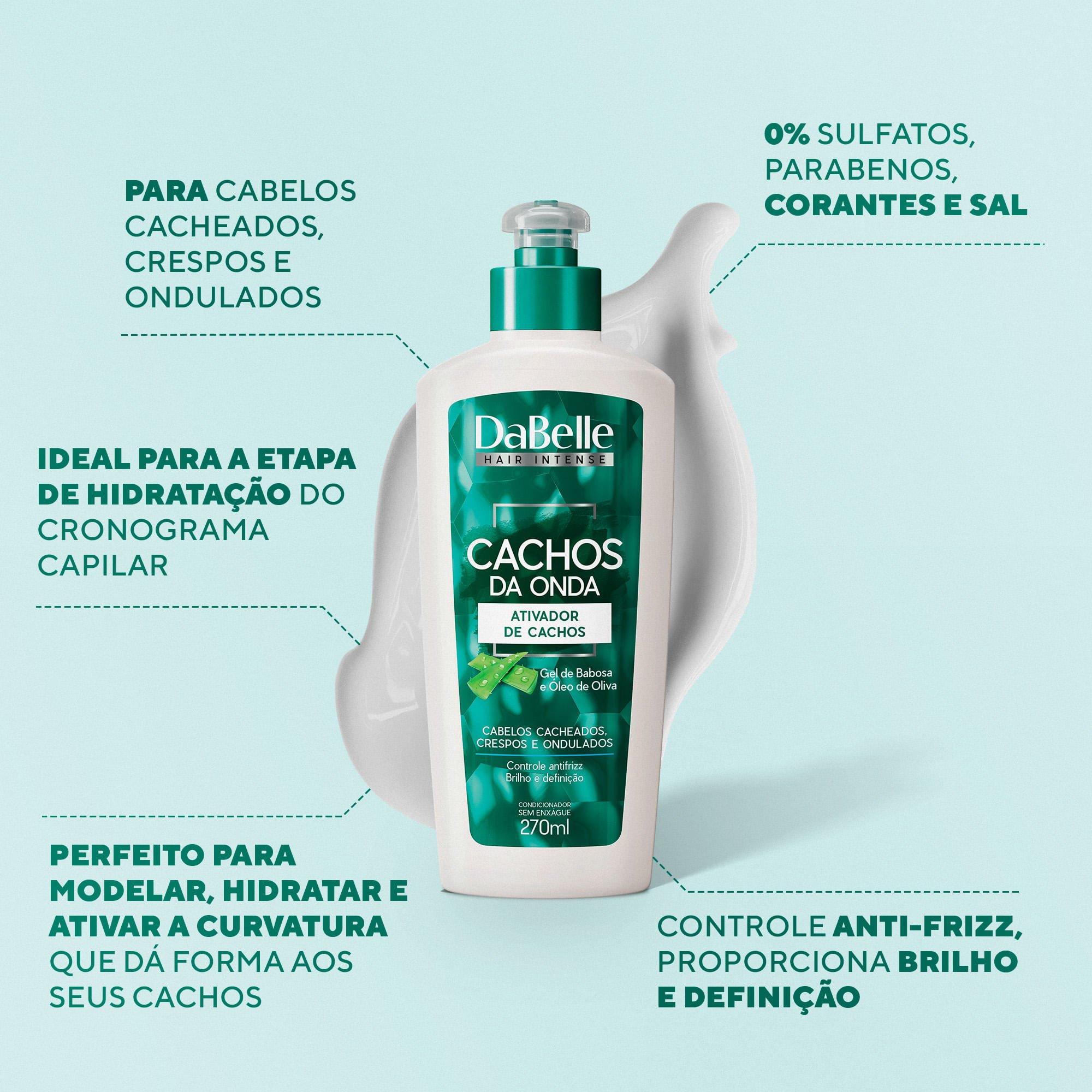 DaBelle Ativador de Cachos 270ml - Cachos da Onda 270ml 2