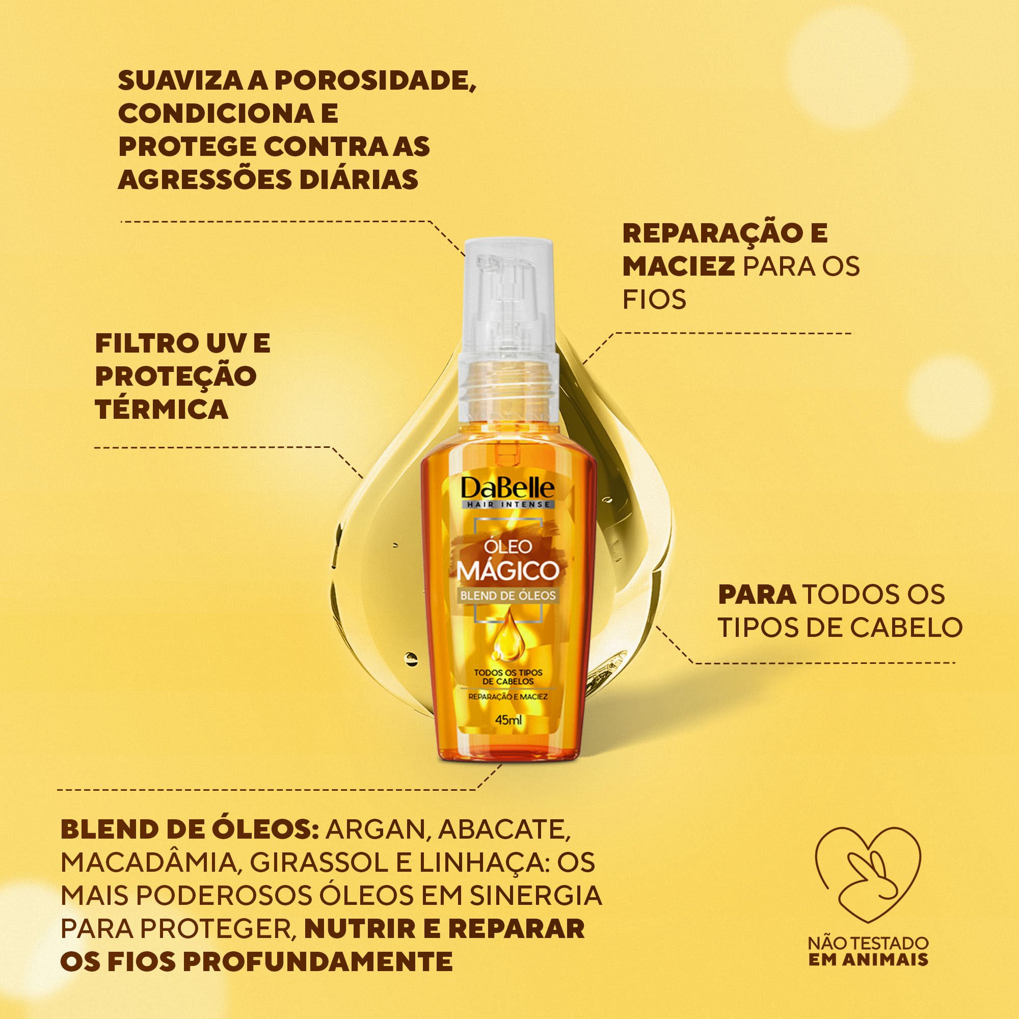 Blend de Óleos- Óleo Mágico Dabelle Hair 45ml 45ml 2