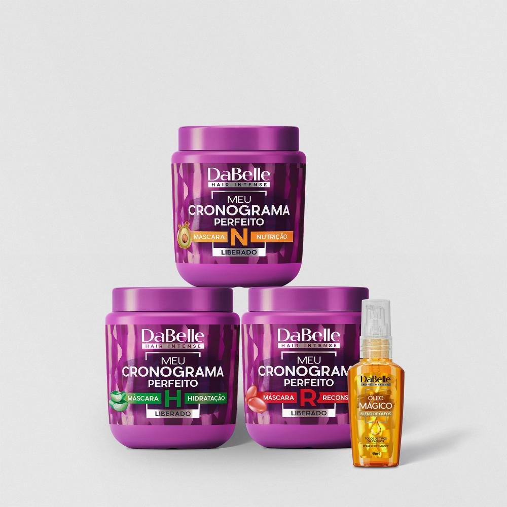 DaBelle Kit com Óleo Mágico Blend (4 Produtos) - Meu Cronograma Perfeito