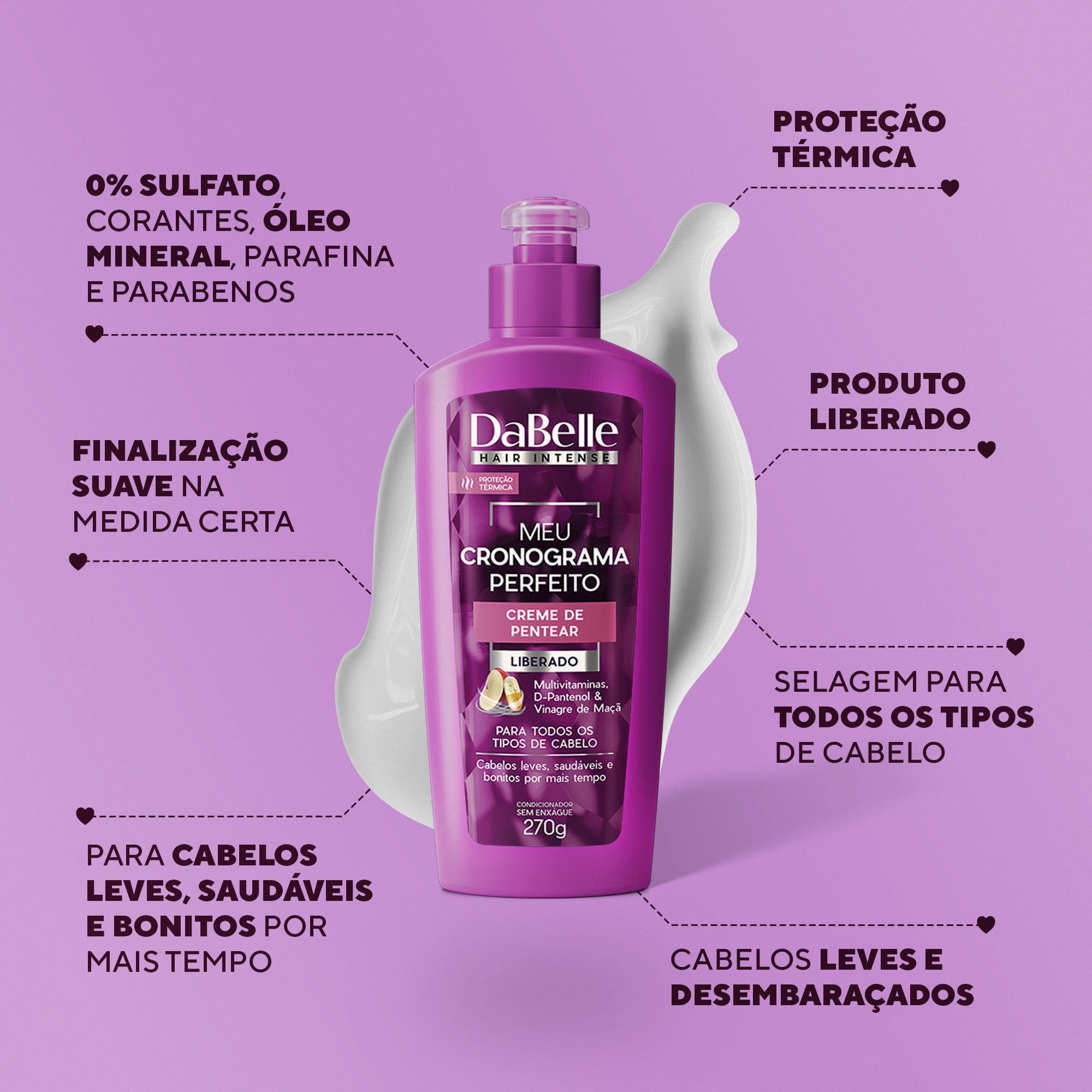 DaBelle Creme para Pentear 270g - Meu Cronograma Perfeito 270g 2