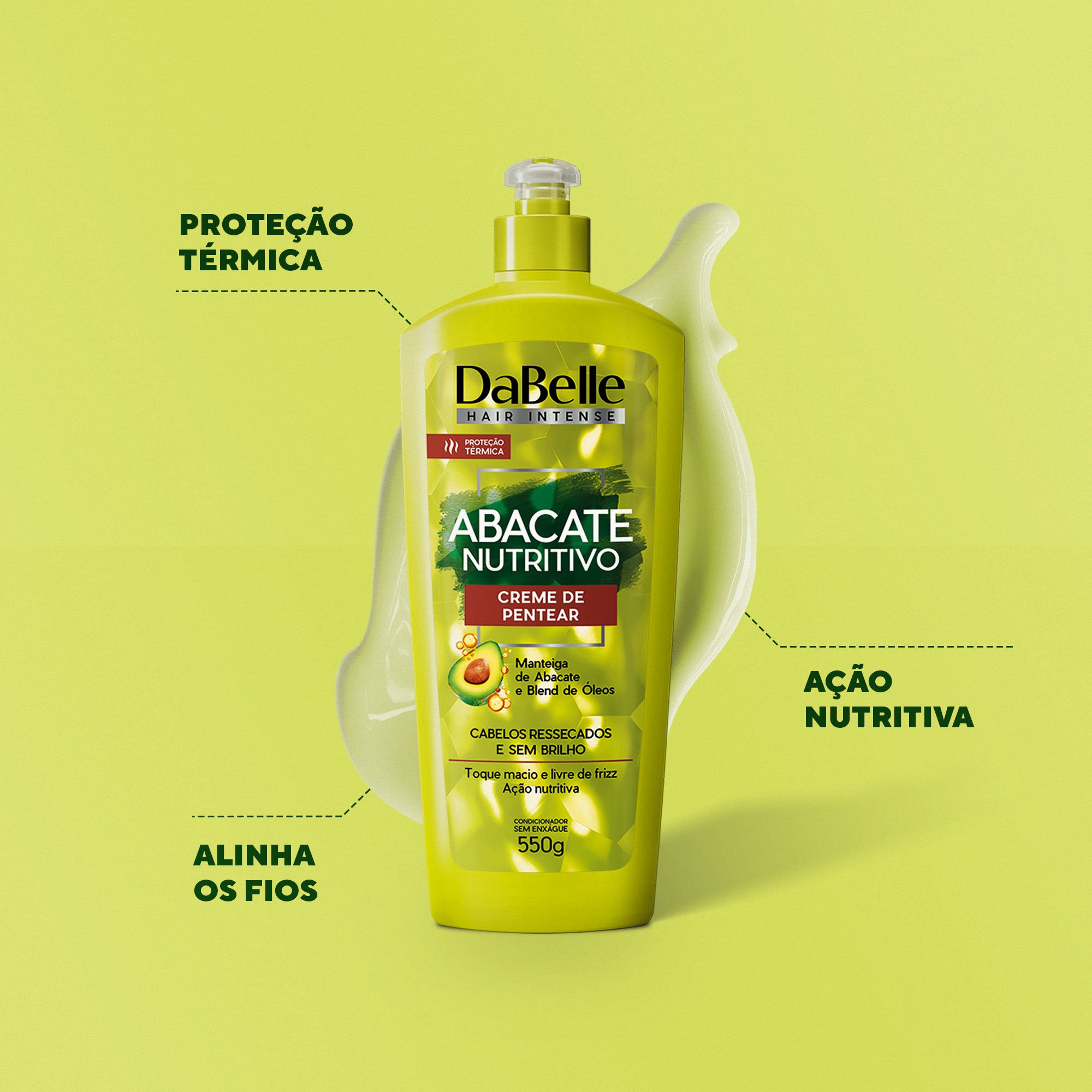 DaBelle Creme de Pentear 550g - Abacate Nutritivo 550g 2