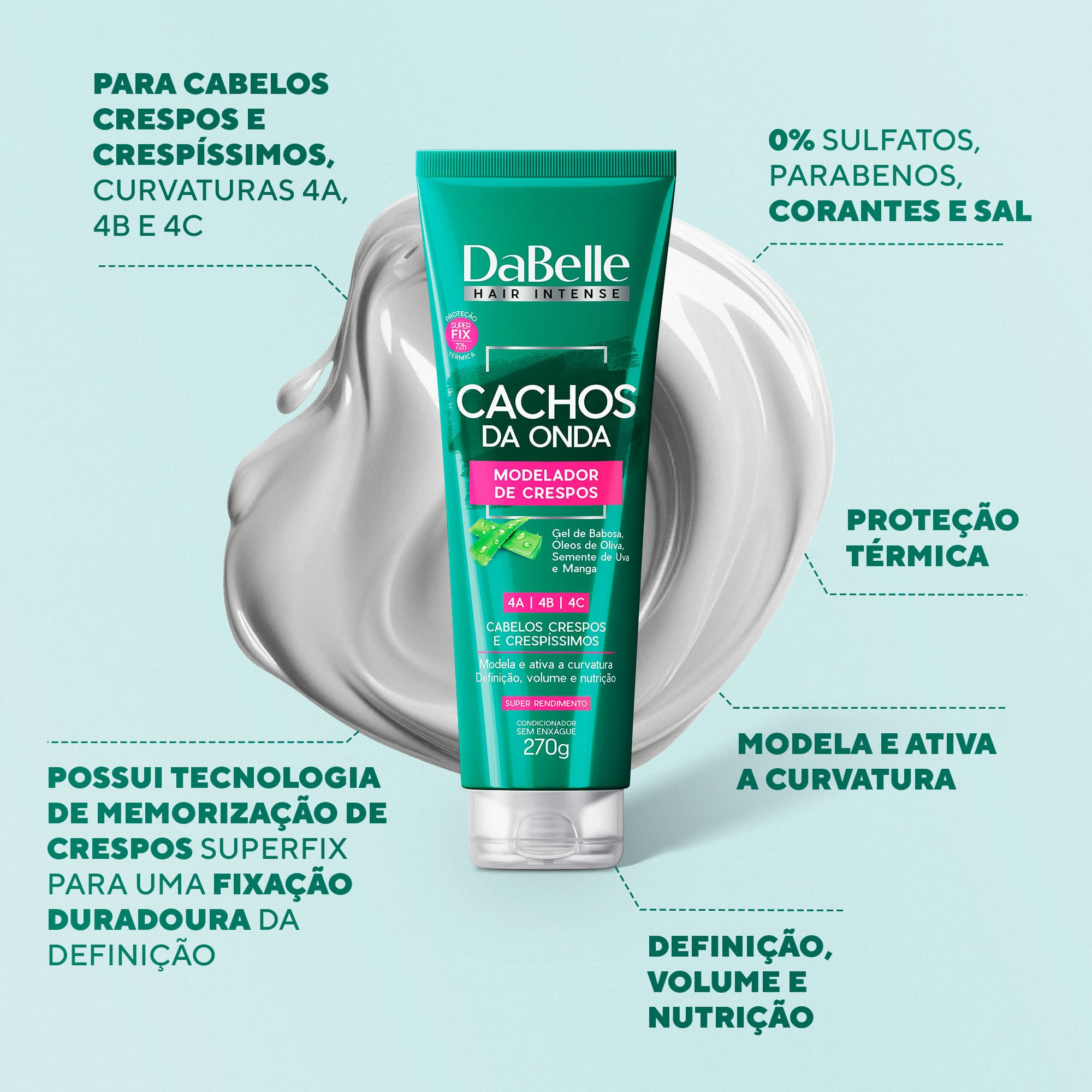 DaBelle Modelador de Crespos 4ABC - Cachos da Onda 270g 2