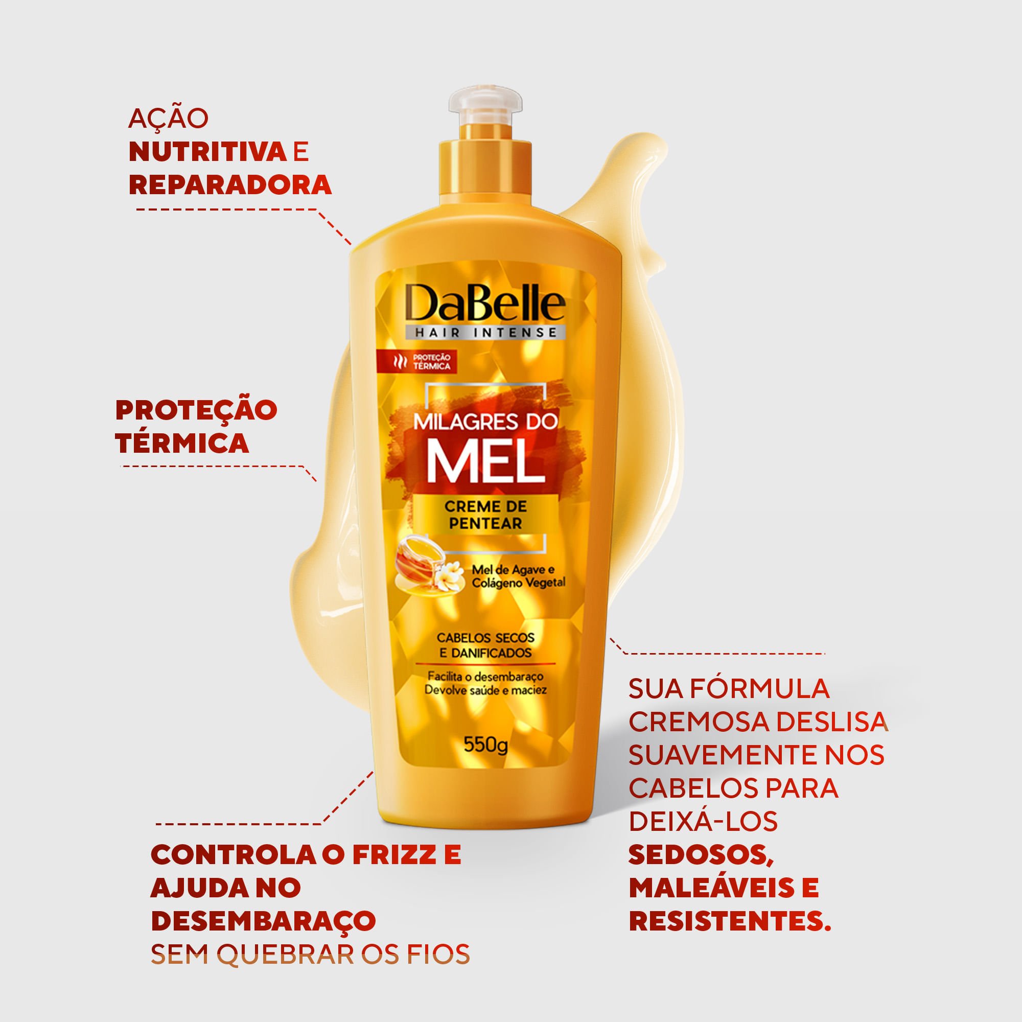 DaBelle Creme de Pentear 550g - Milagres do Mel 550g 2