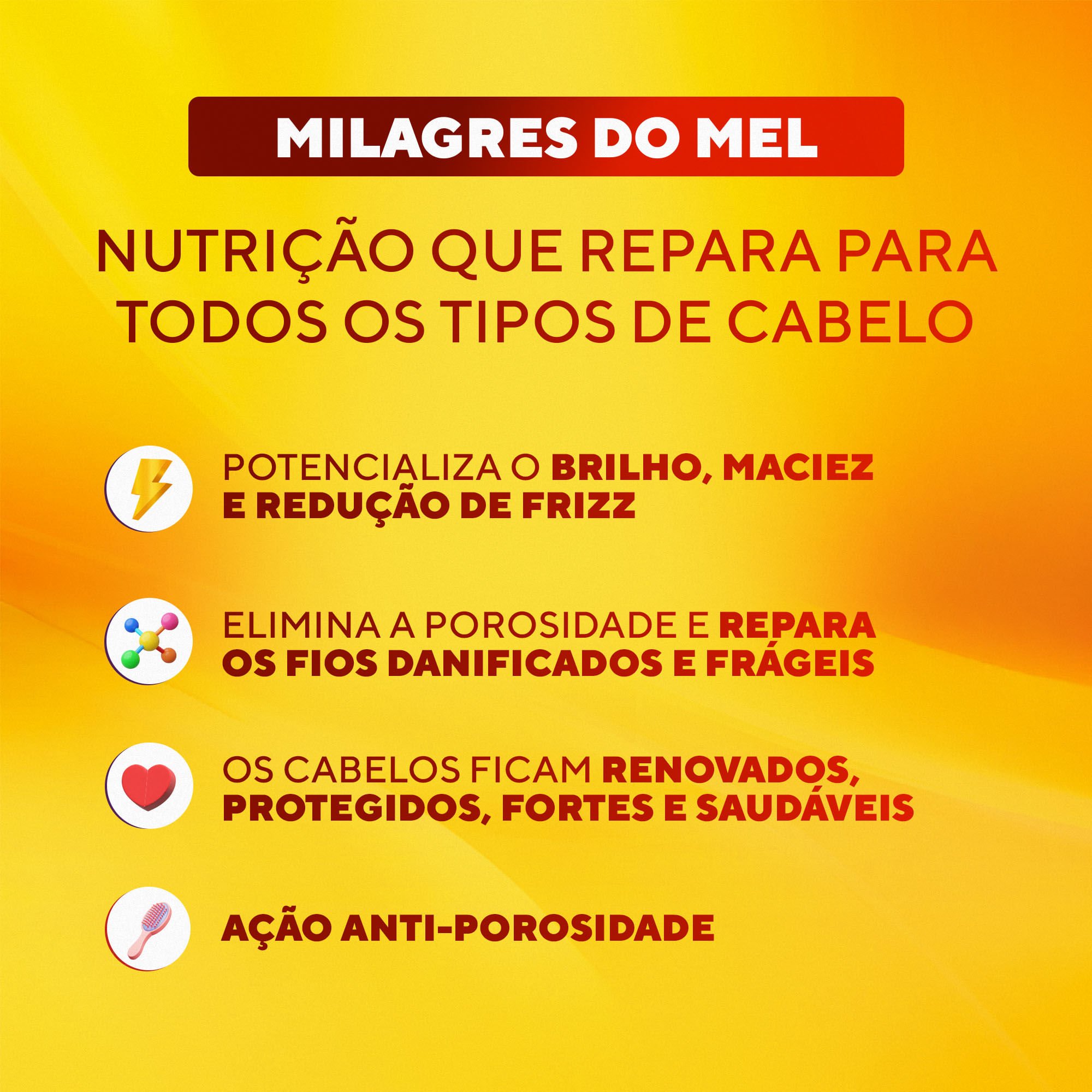 DaBelle Creme de Pentear 550g - Milagres do Mel 550g 3