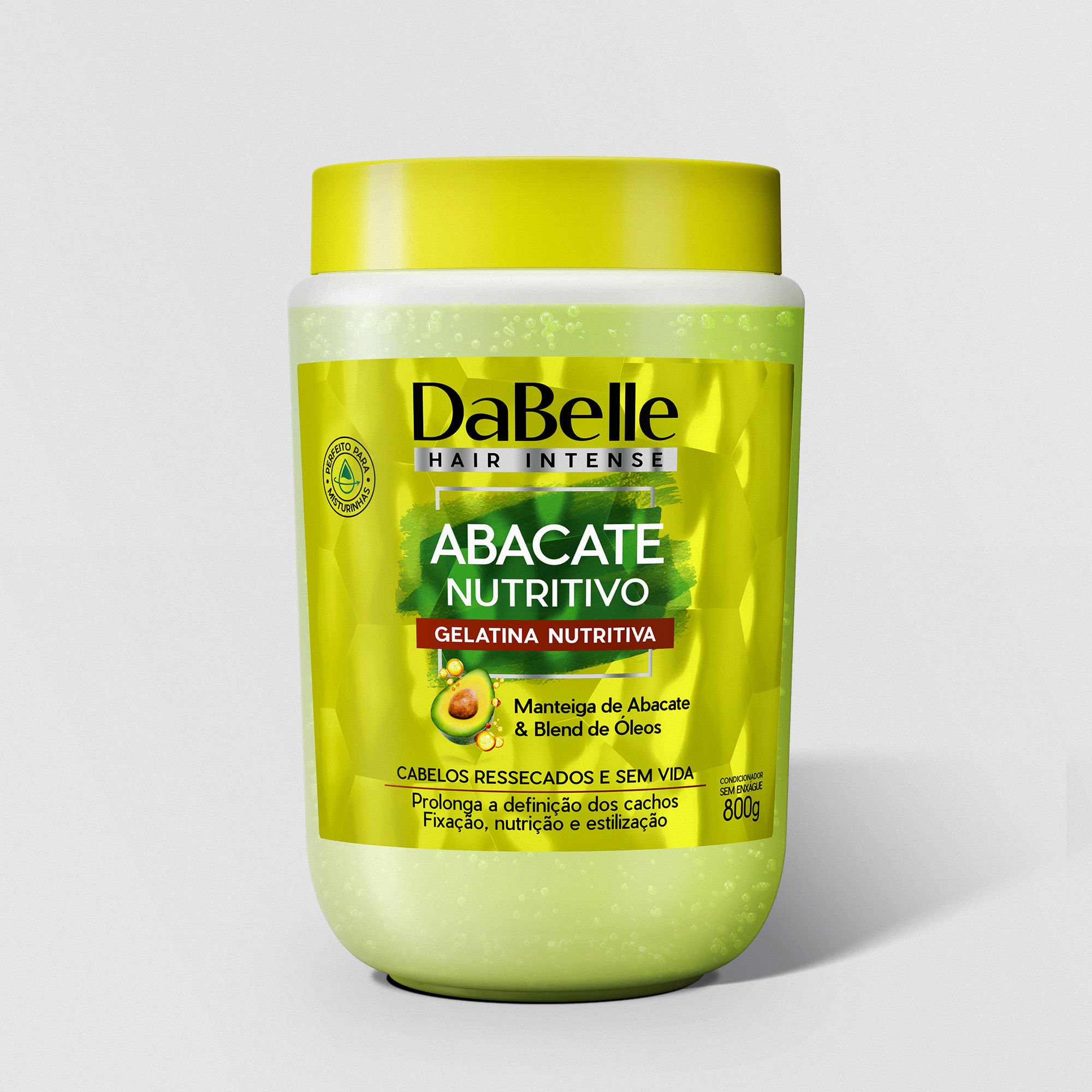 Gelatina Abacate Nutritivo Dabelle Hair 800g