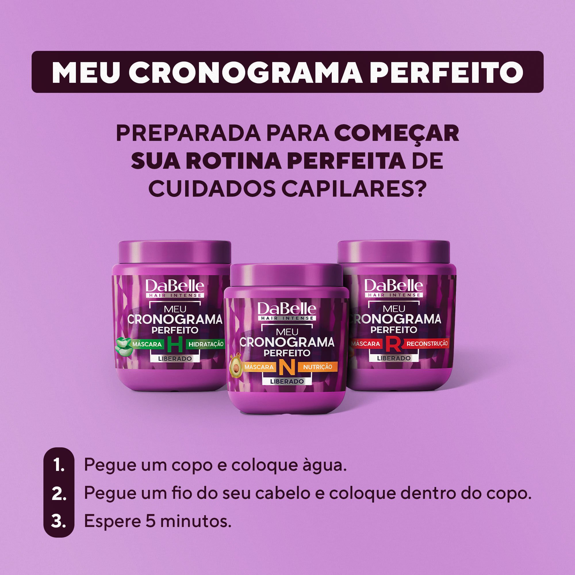 DaBelle Kit 3 Máscaras 400g - Meu Cronograma Perfeito ÚNICO 2