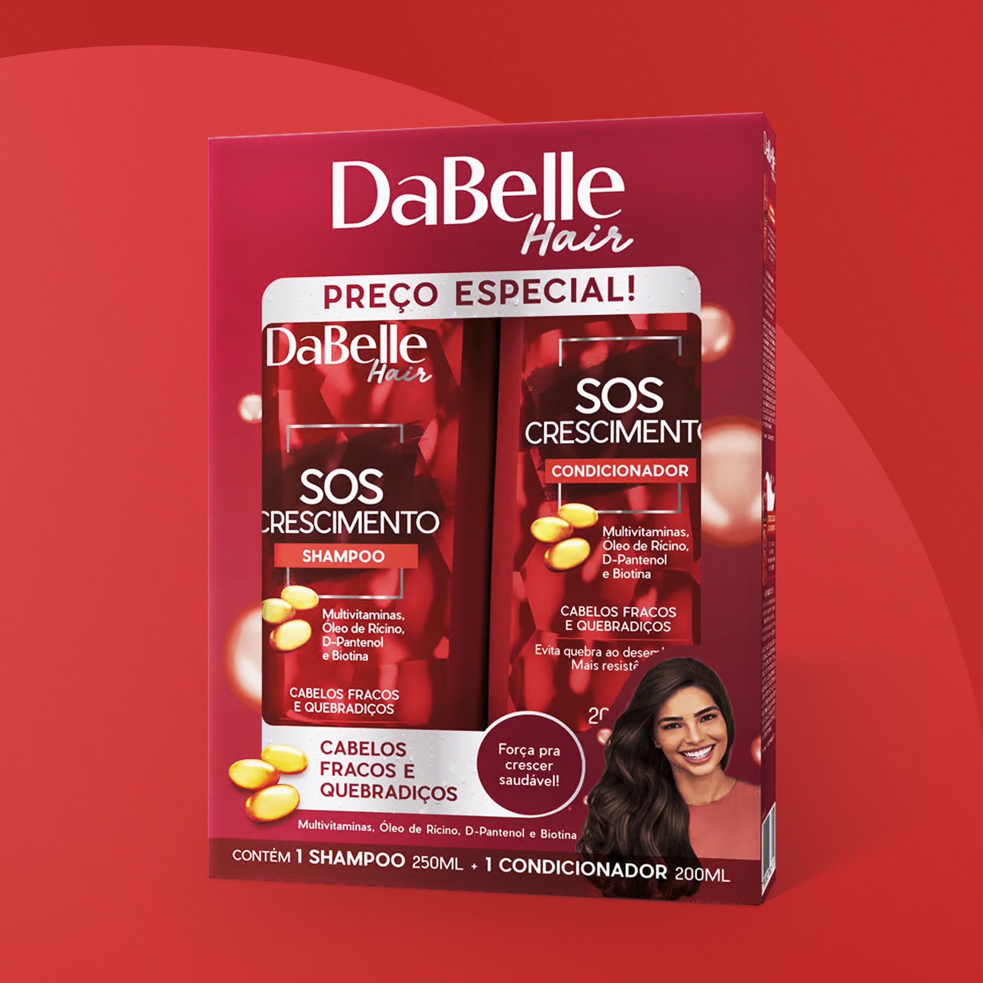 DaBelle Kit Shampoo + Condicionador - SOS Crescimento ÚNICO 2