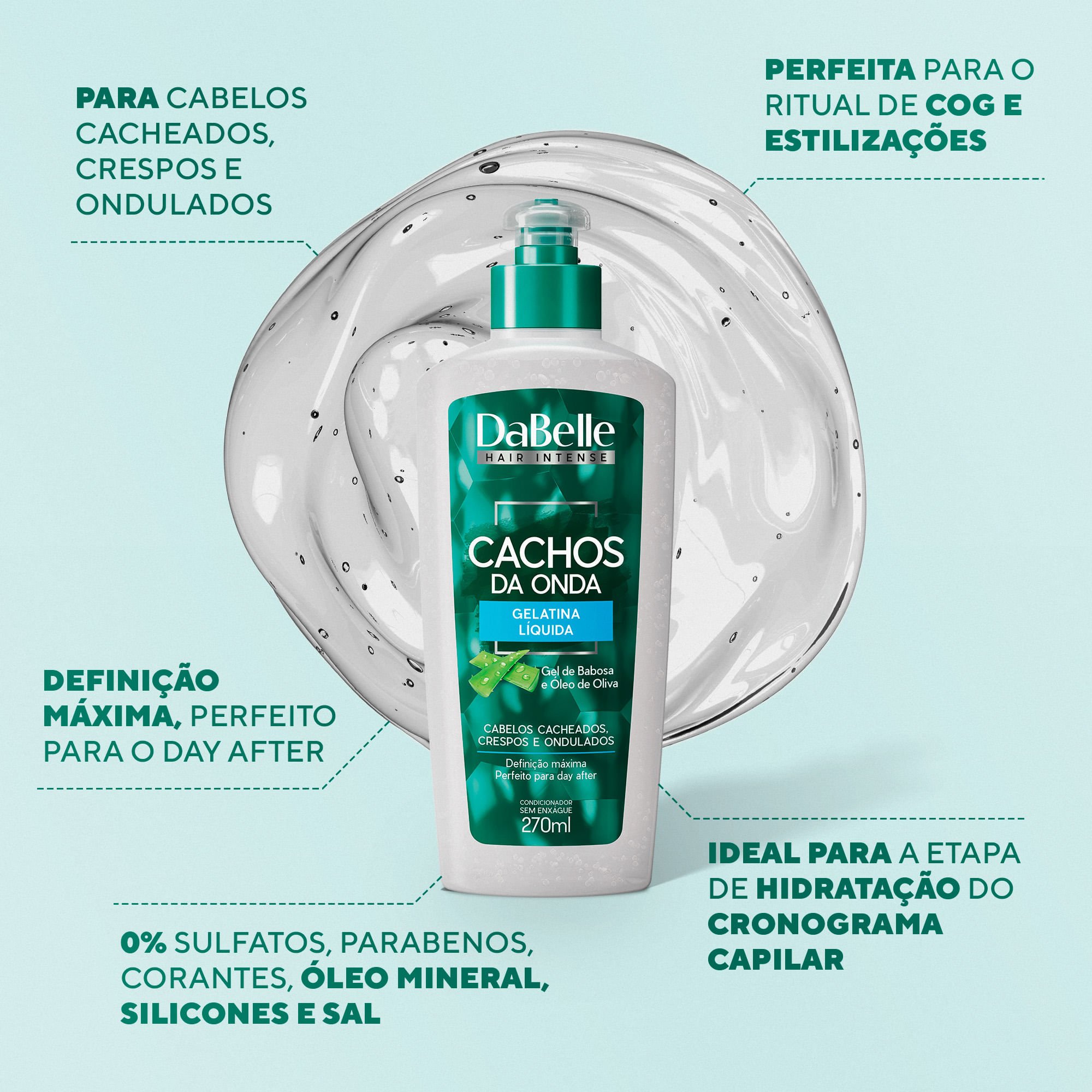 DaBelle Gelatina Modeladora - Cachos da Onda 270ml 2