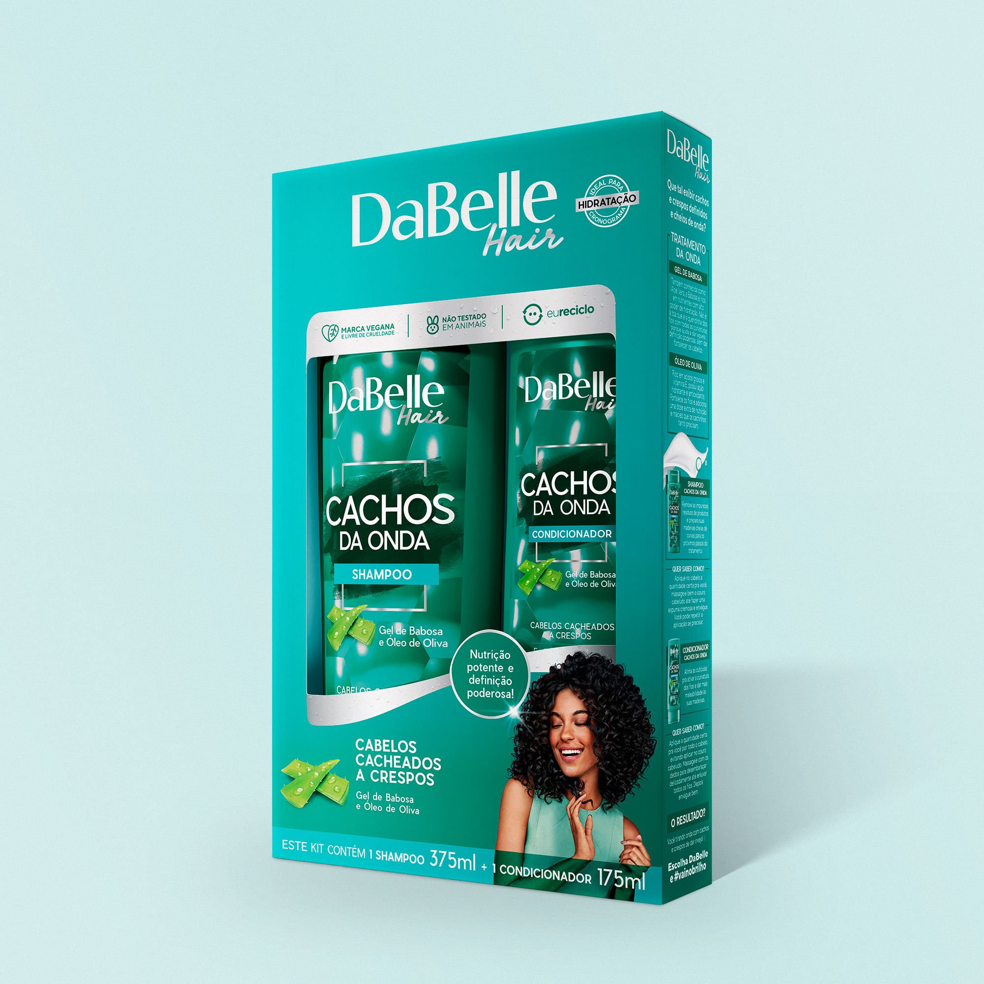 Kit Shampoo e Condicionador Cachos da Onda - Dabelle Hair ÚNICO 2