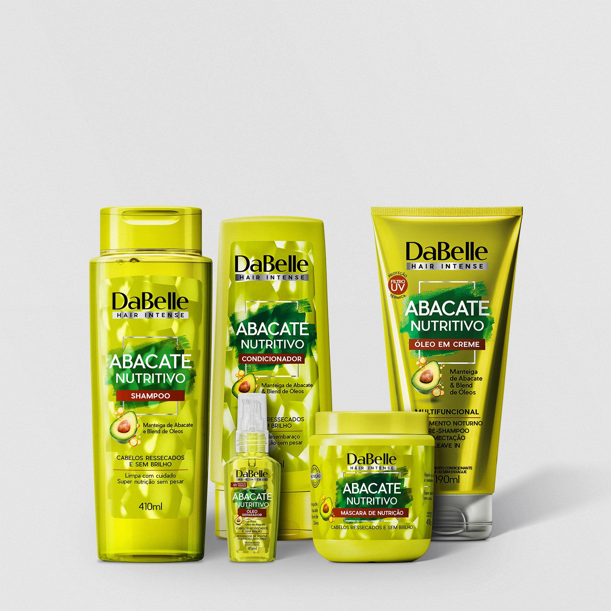 DaBelle Hair Kit Abacate Nutritivo Óleo - 5 Produtos