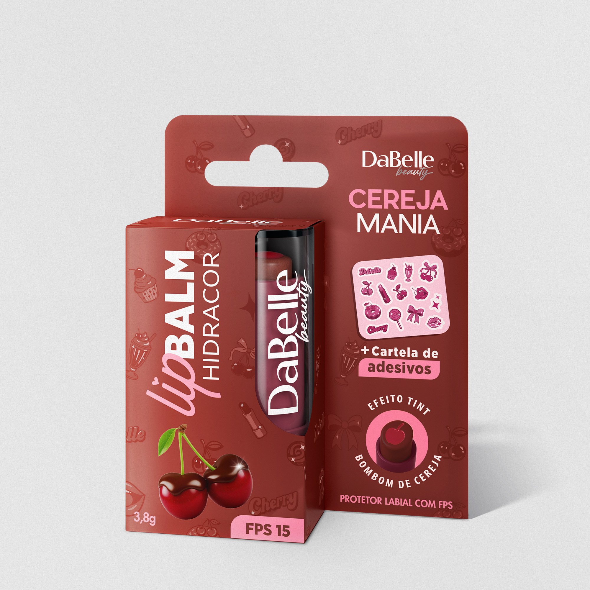 Lip Balm Cereja Mania Calda de Cereja Dabelle Beauty