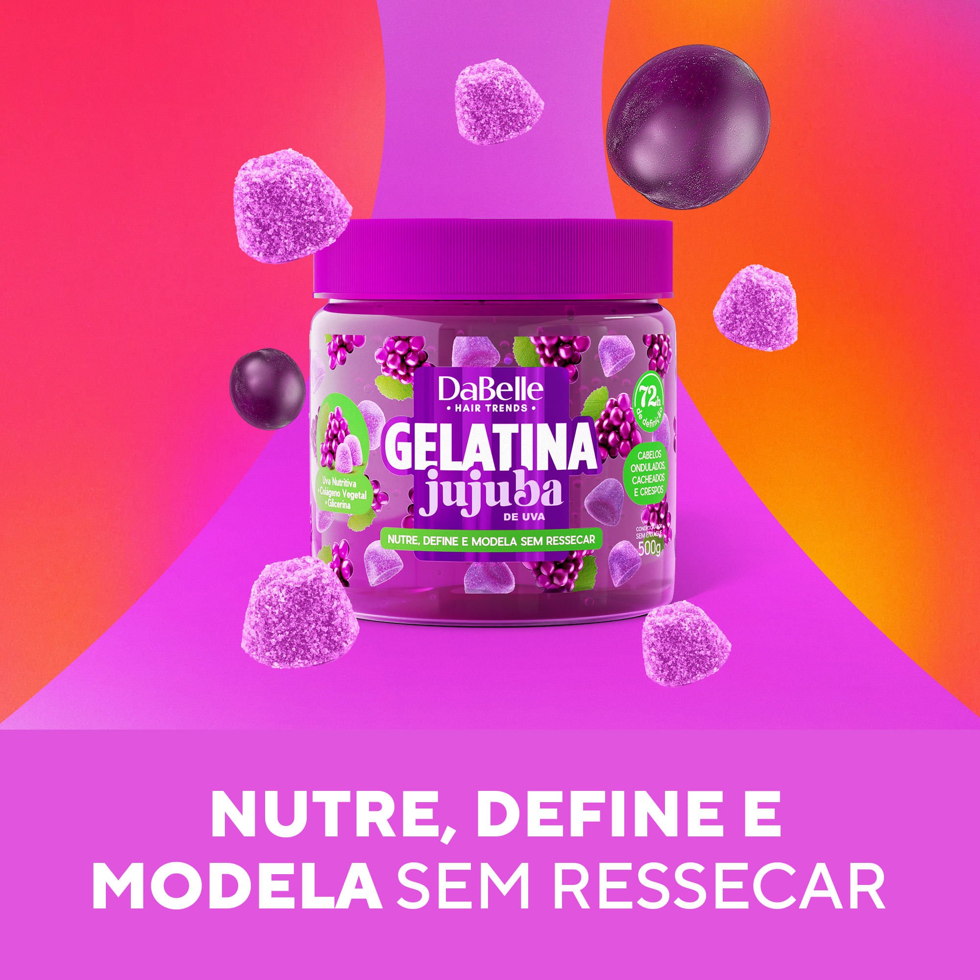 Gelatina Jujuba de Uva - DaBelle Hair 500g 500g 2
