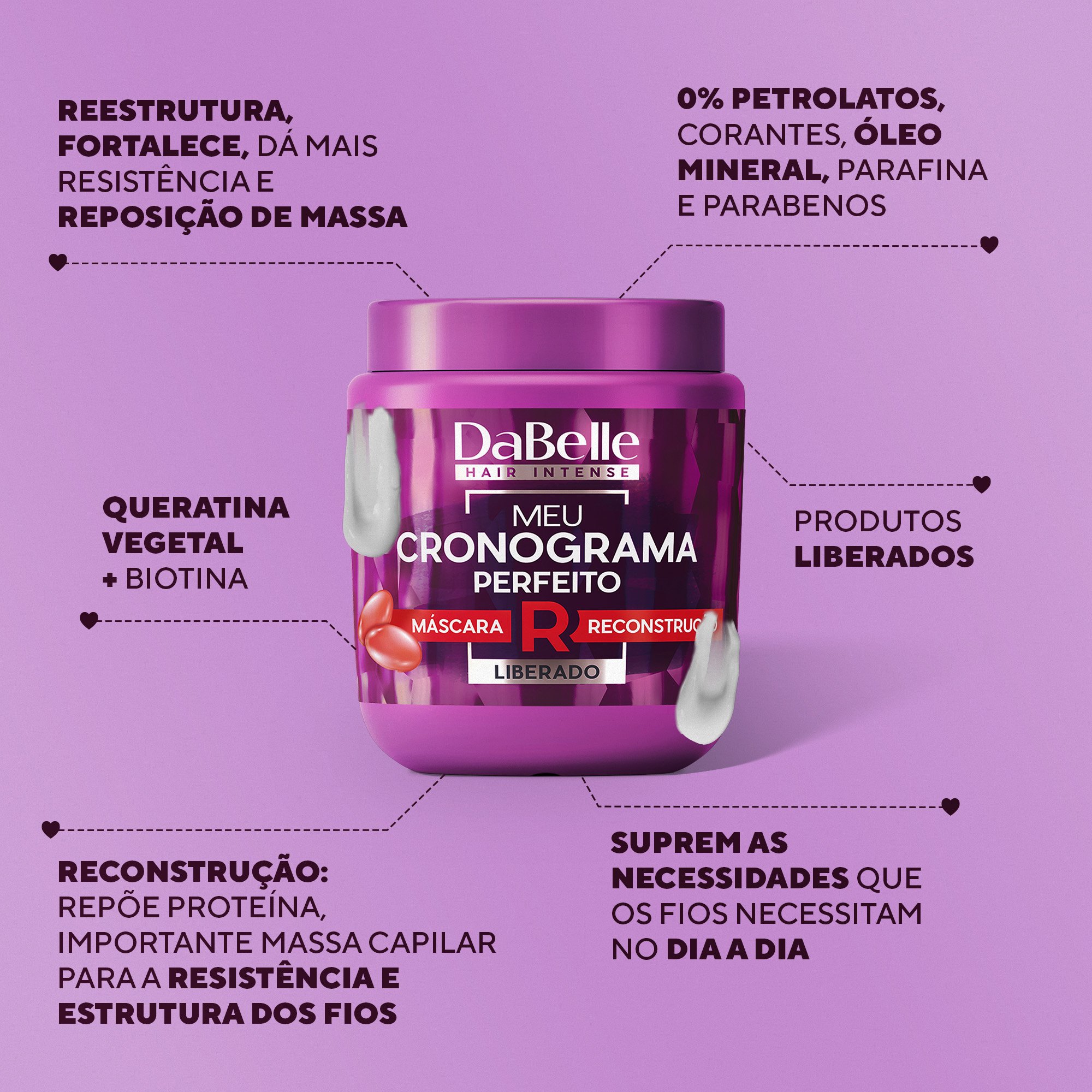 Kit Meu Cronograma Perfeito Essencial Dabelle Hair - 6  Produtos ÚNICO 3