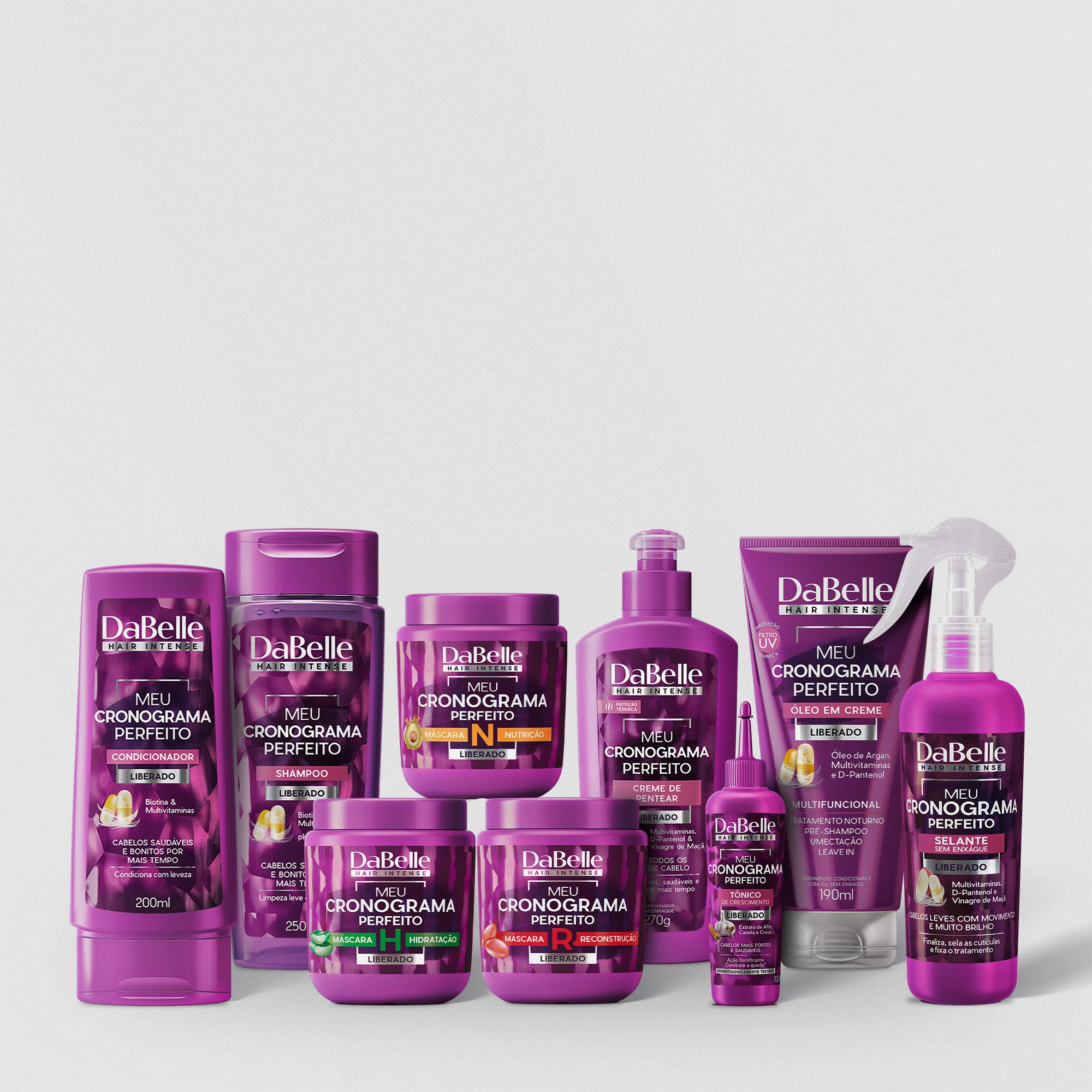 Kit Completo Meu Cronograma Dabelle Hair - 9 Produtos