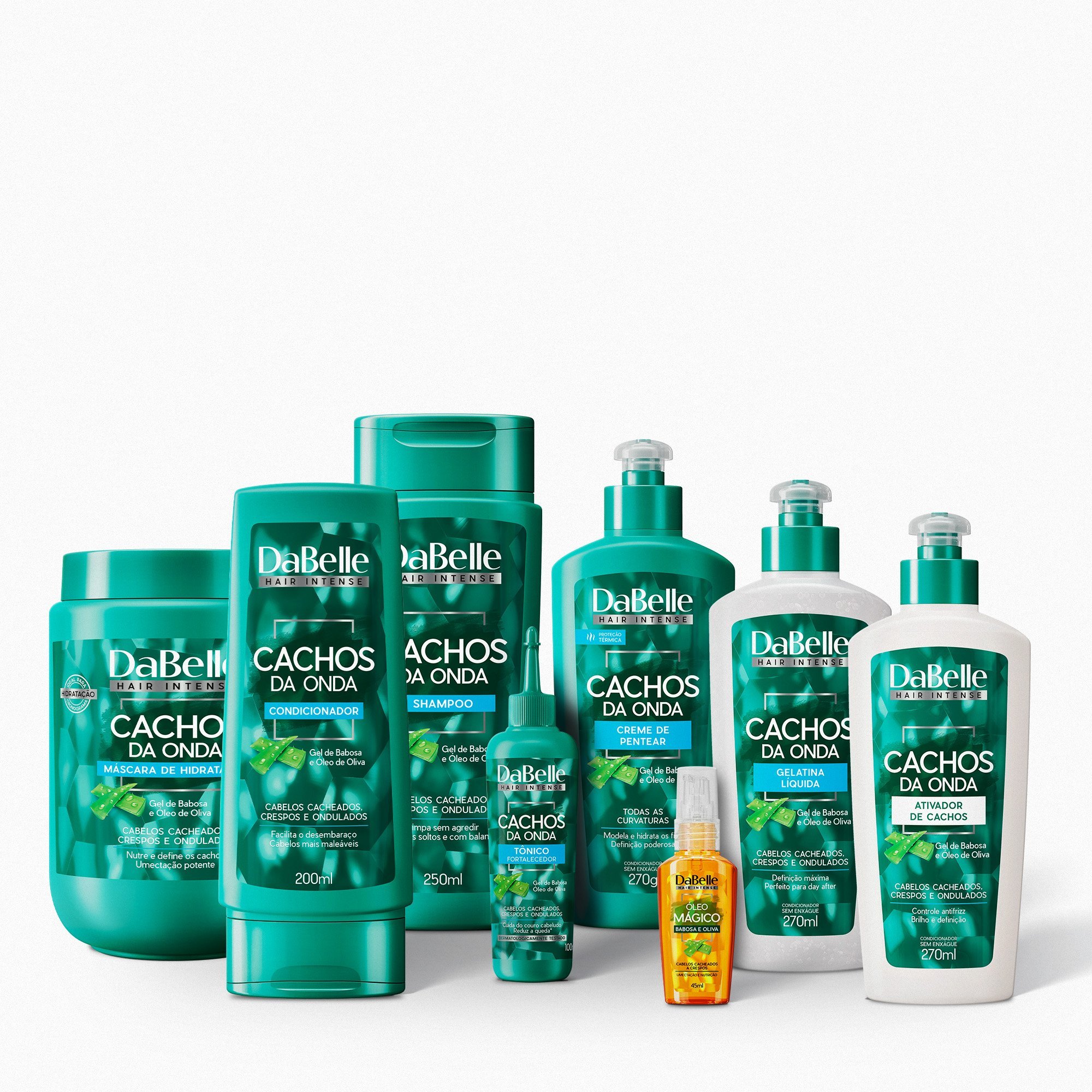 Kit Completo Cachos da Onda Dabelle Hair 800g - 8 Produtos