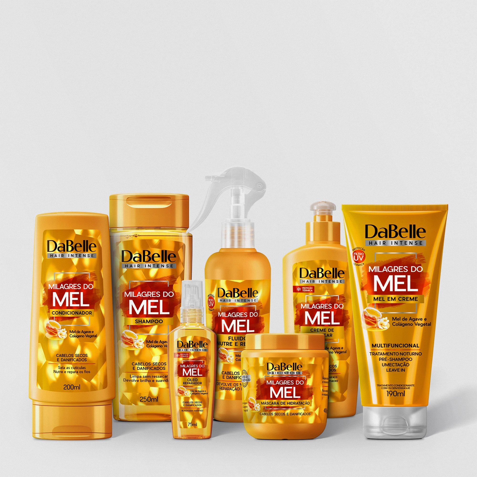 Kit Completo Milagres do Mel Dabelle Hair 400g - 7 Produtos