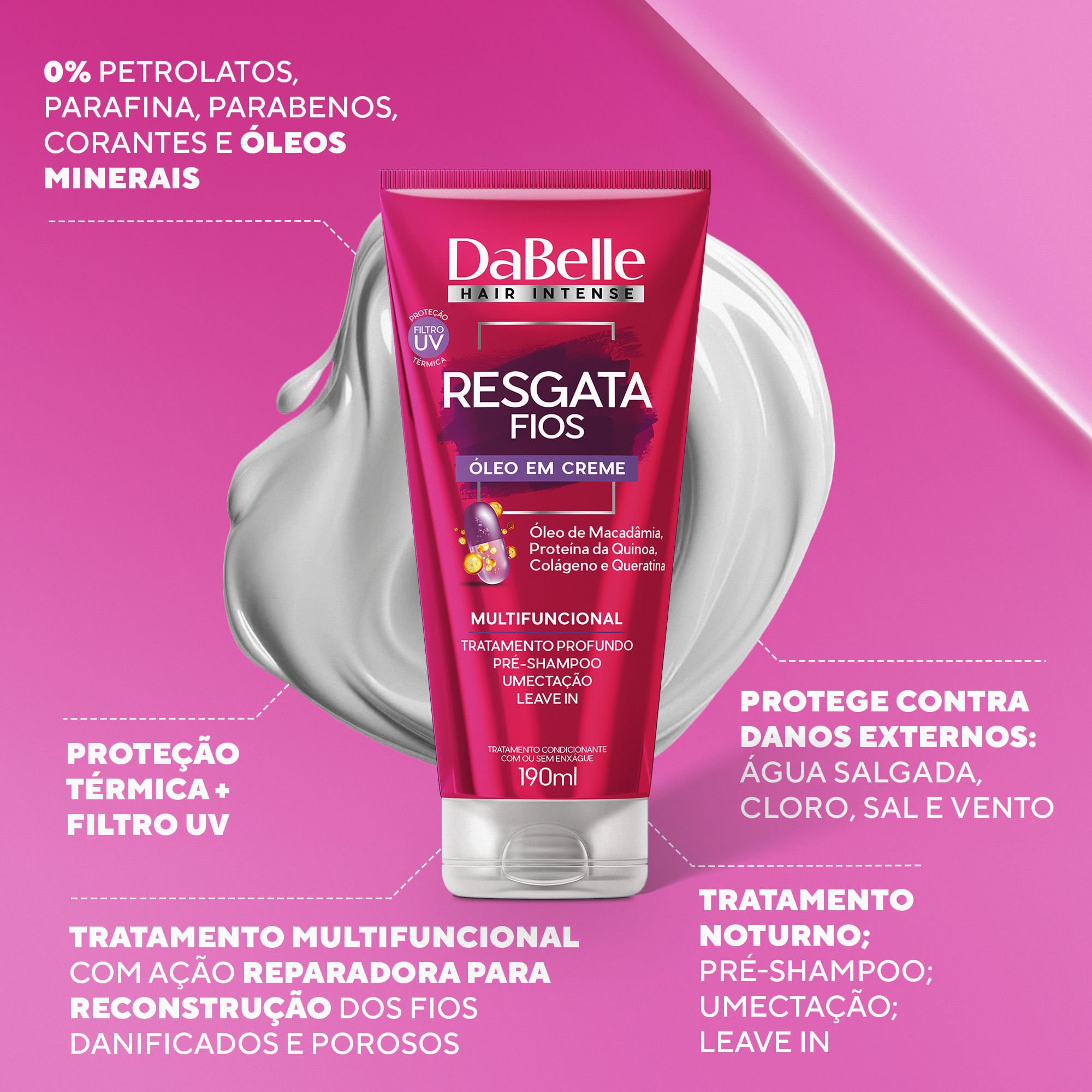 Óleo em Creme Resgata Fios Dabelle Hair 190ml 190ml 2