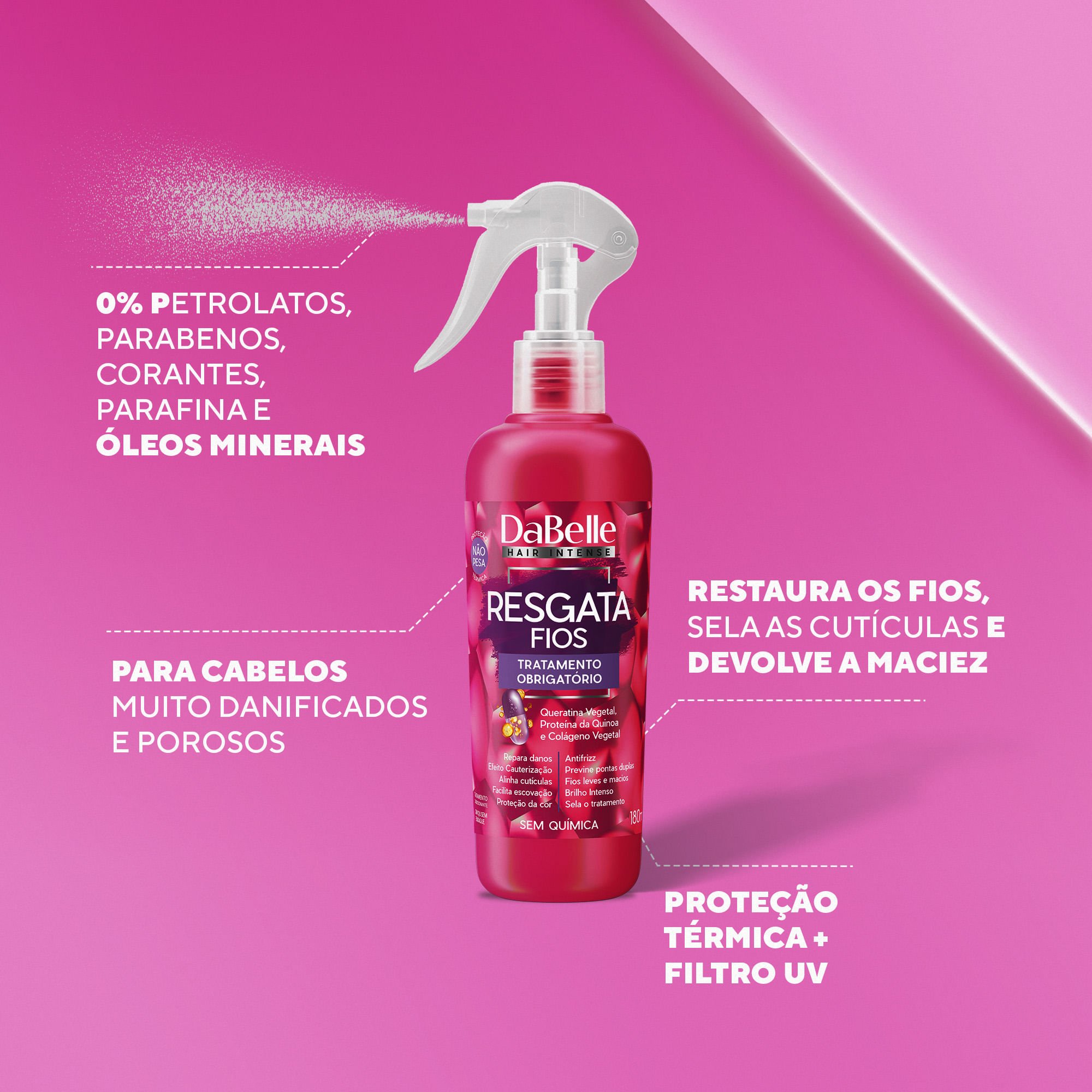 Tratamento Obrigatório Resgata Fios - Dabelle Hair 180ml 180ml 2
